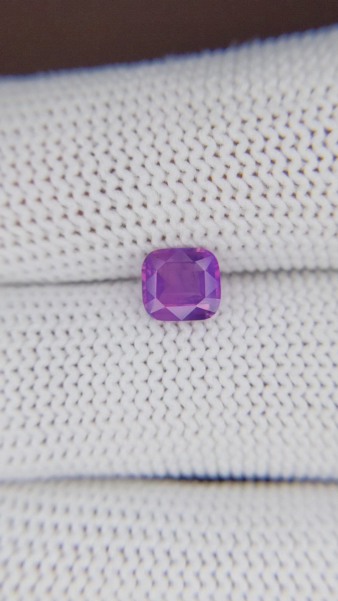 1.05 Ct. Pinkish Purple Sapphire from Madagascar Size Video