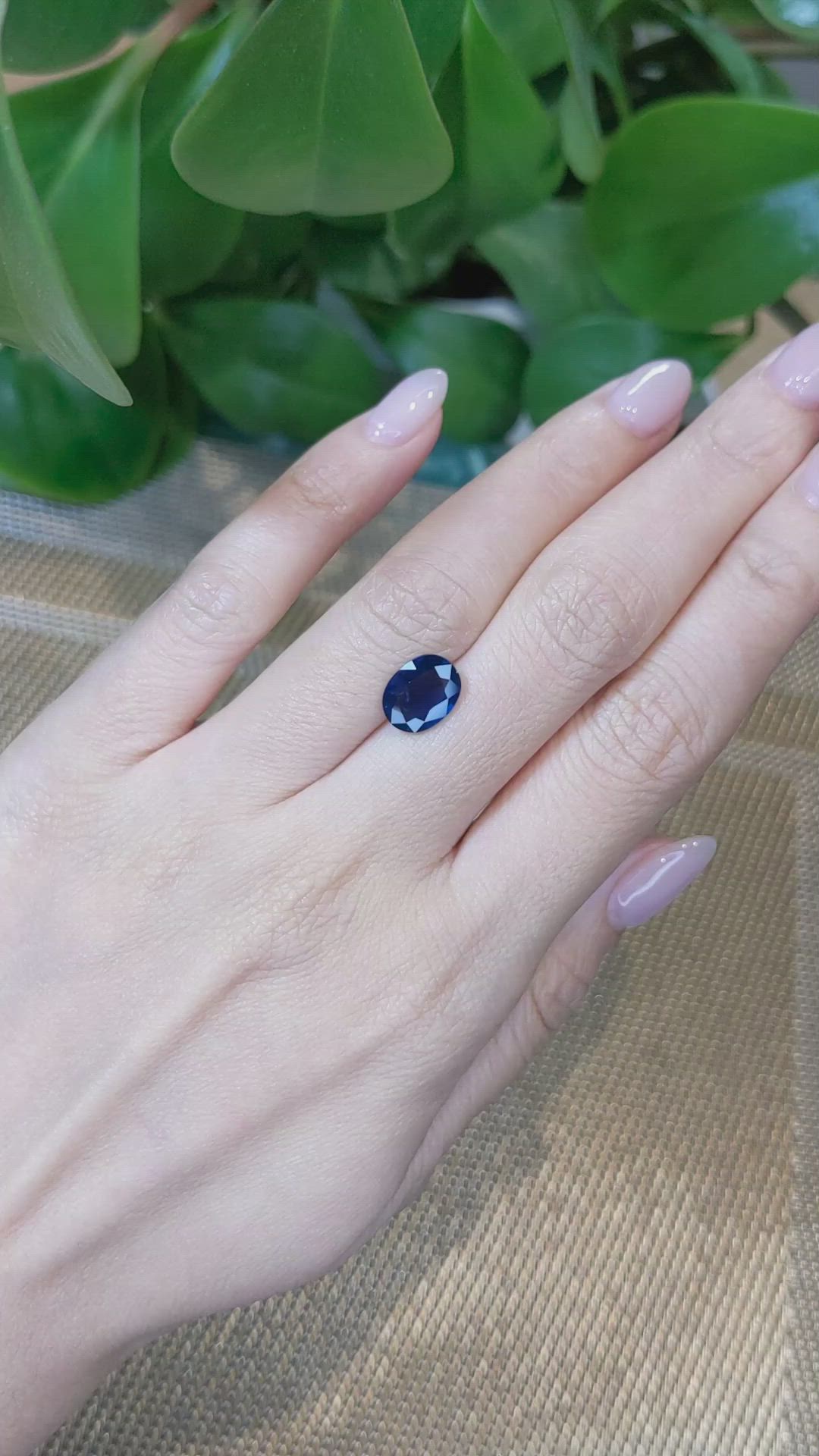 2.54 Ct. Blue Sapphire from Thailand Size Video