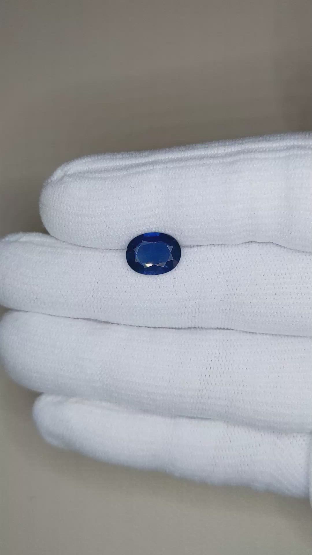 2.54 Ct. Blue Sapphire from Thailand Size Video