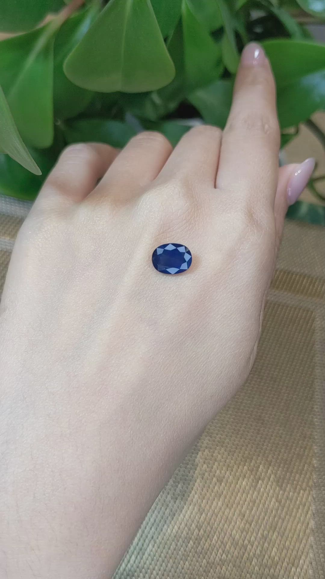 2.94 Ct. Blue Sapphire from Thailand Size Video