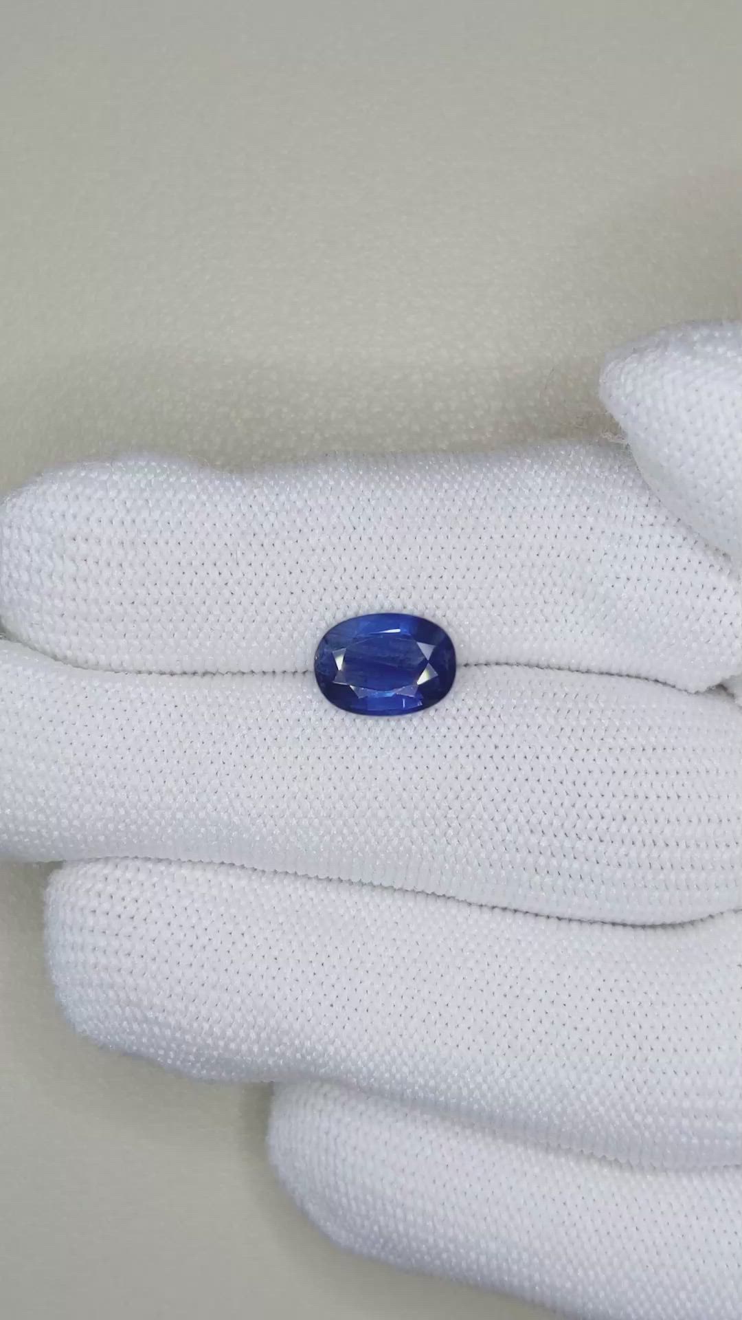 2.56 Ct. Blue Sapphire from Thailand Size Video