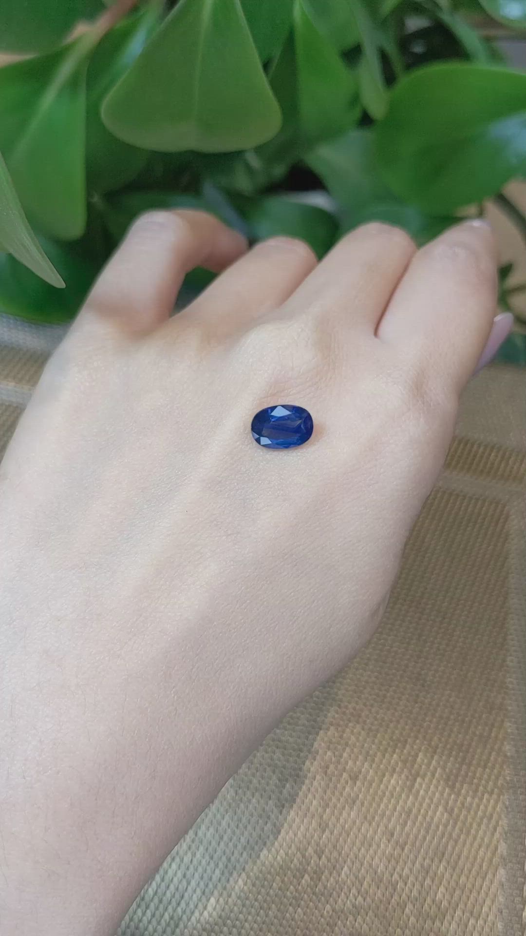 2.56 Ct. Blue Sapphire from Thailand Size Video