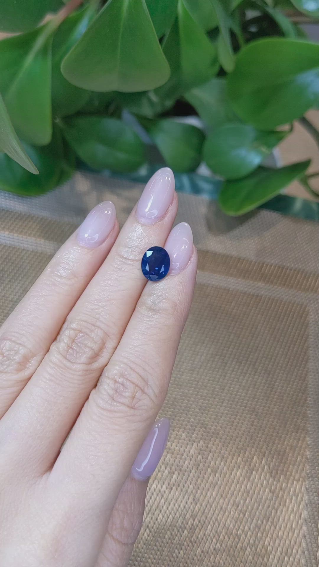 2.65 Ct. Blue Sapphire from Thailand Size Video