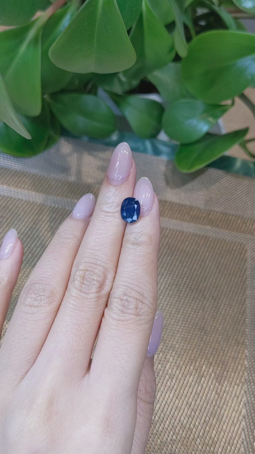 3.31 Ct. Blue Sapphire from Thailand Size Video