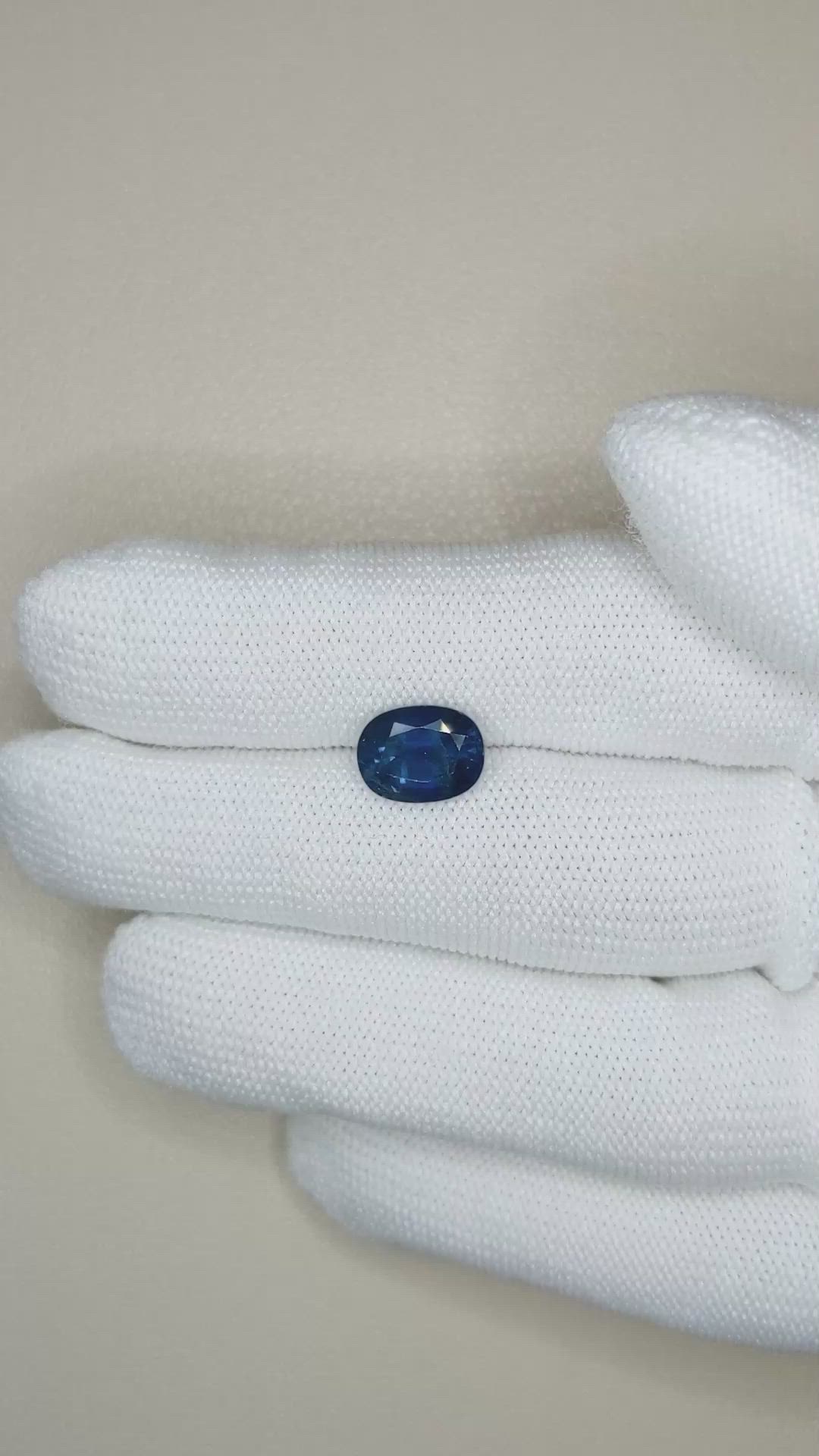 3.31 Ct. Blue Sapphire from Thailand Size Video