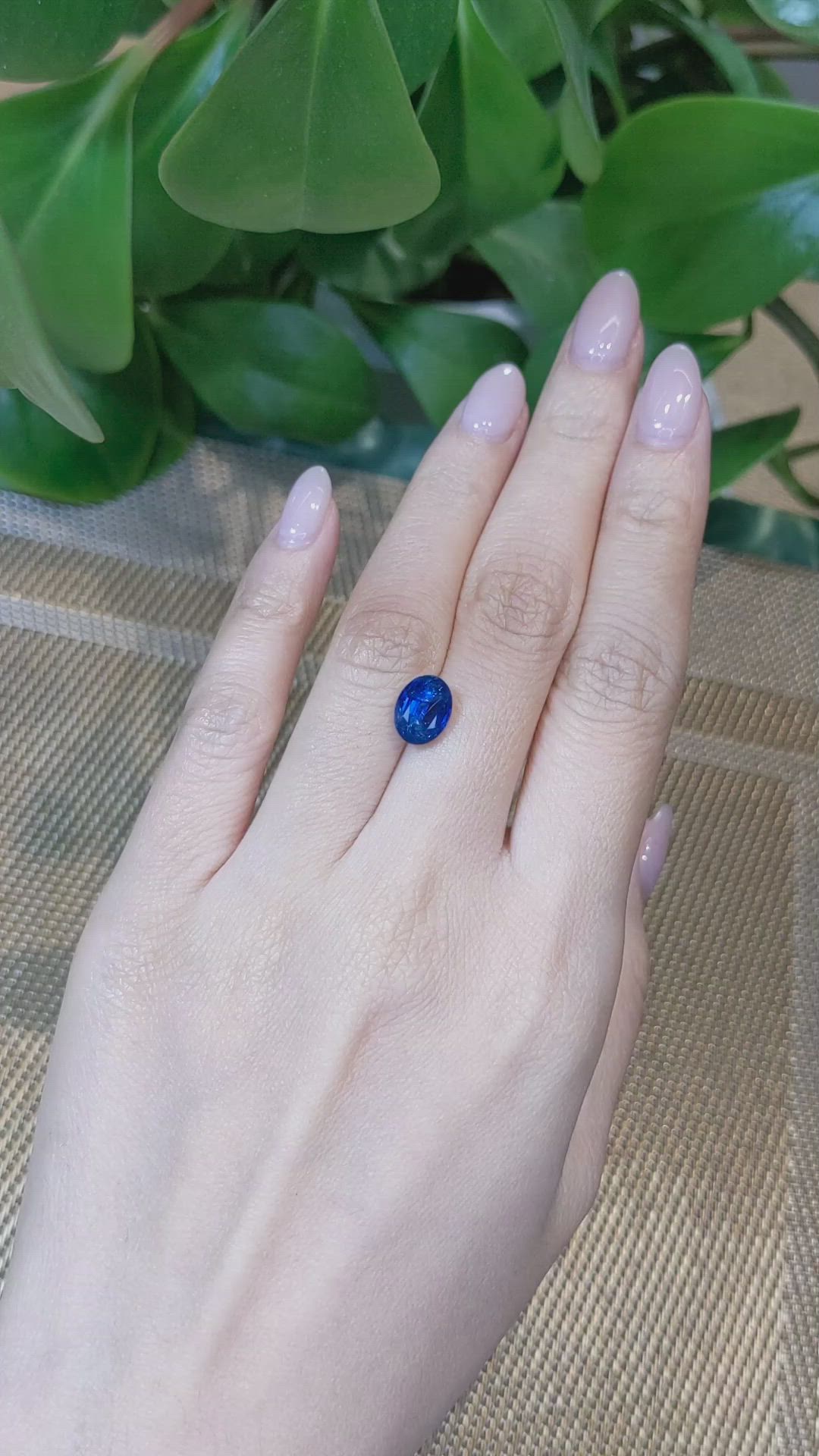 3.37 Ct. Blue Sapphire from Thailand Size Video