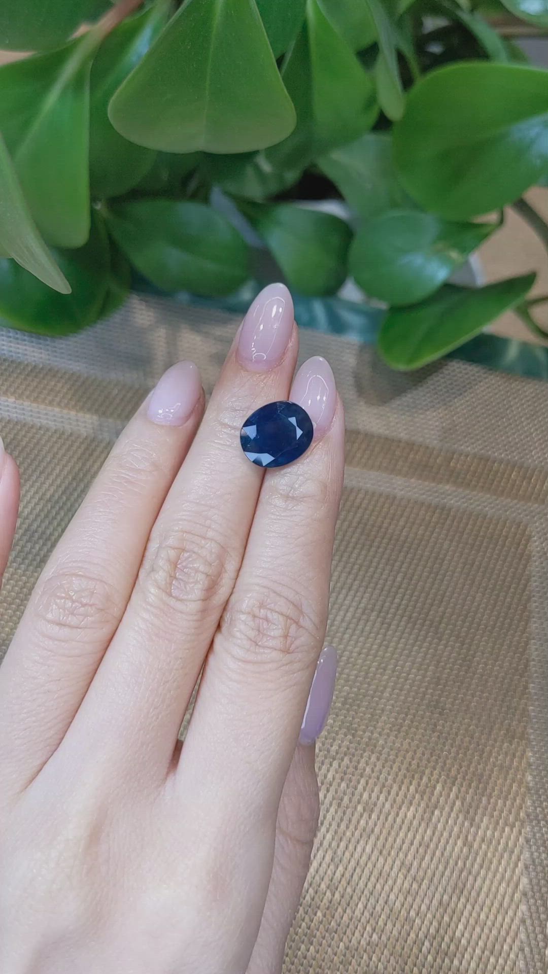 7.44 Ct. Blue Sapphire from Thailand Size Video