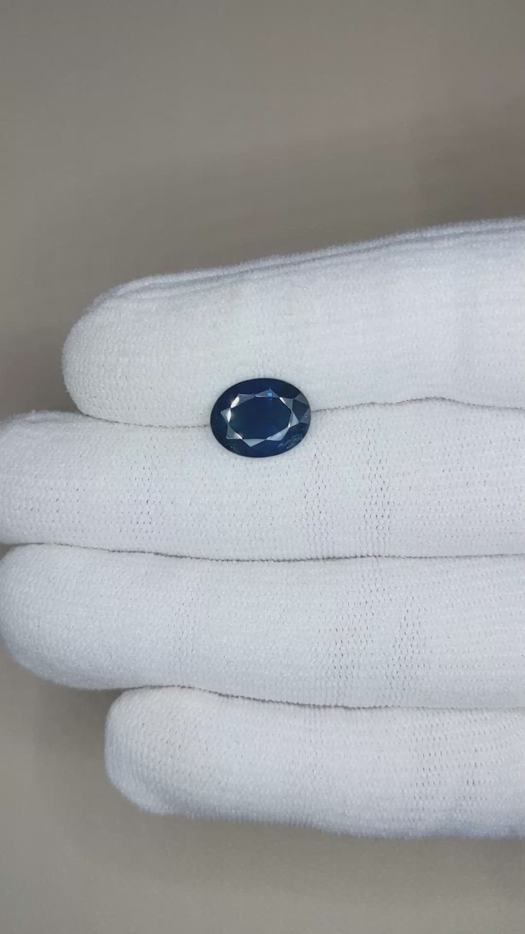 4.35 Ct. Blue Sapphire from Thailand Size Video
