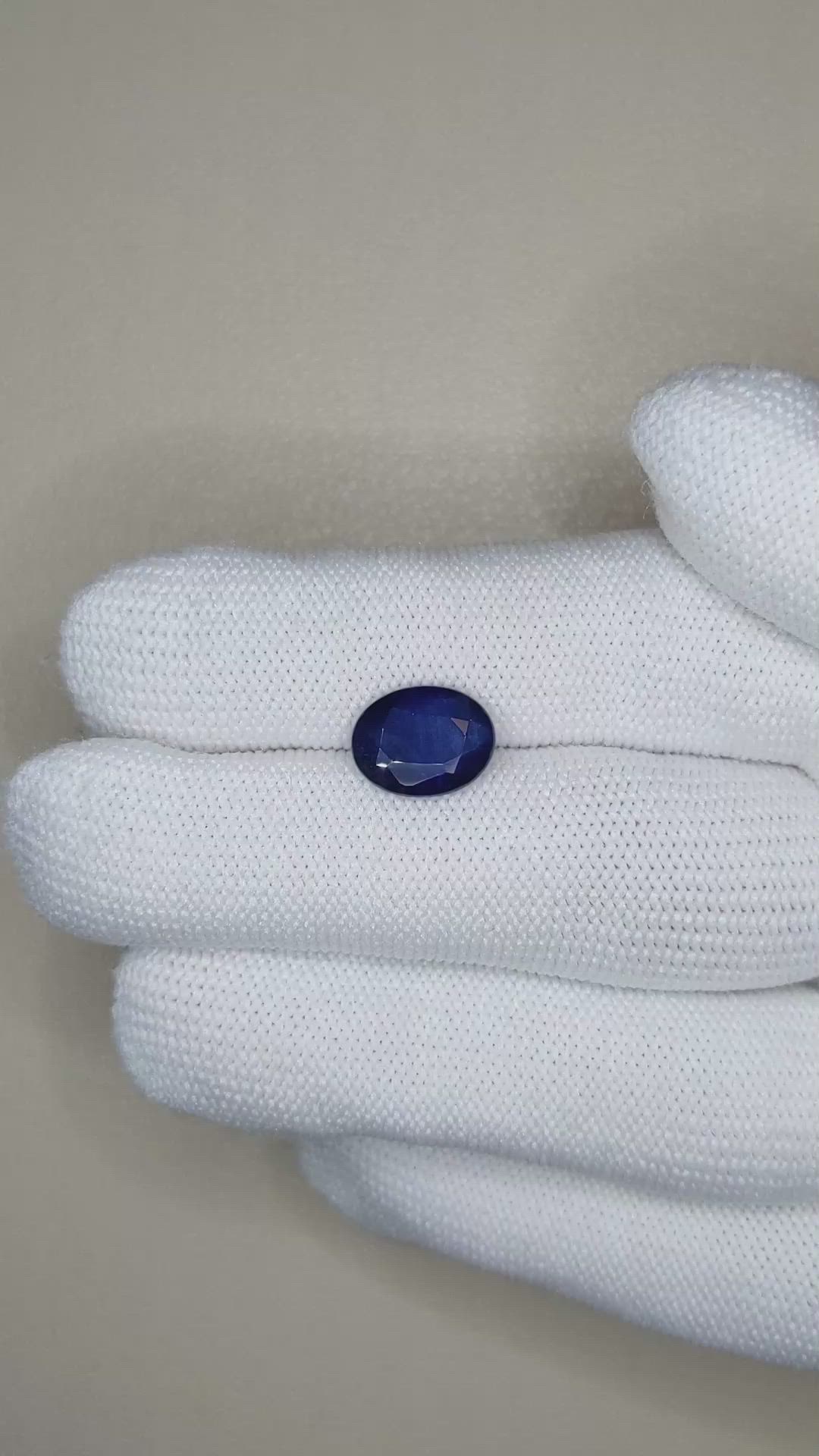 3.05 Ct. Blue Sapphire from Thailand Size Video