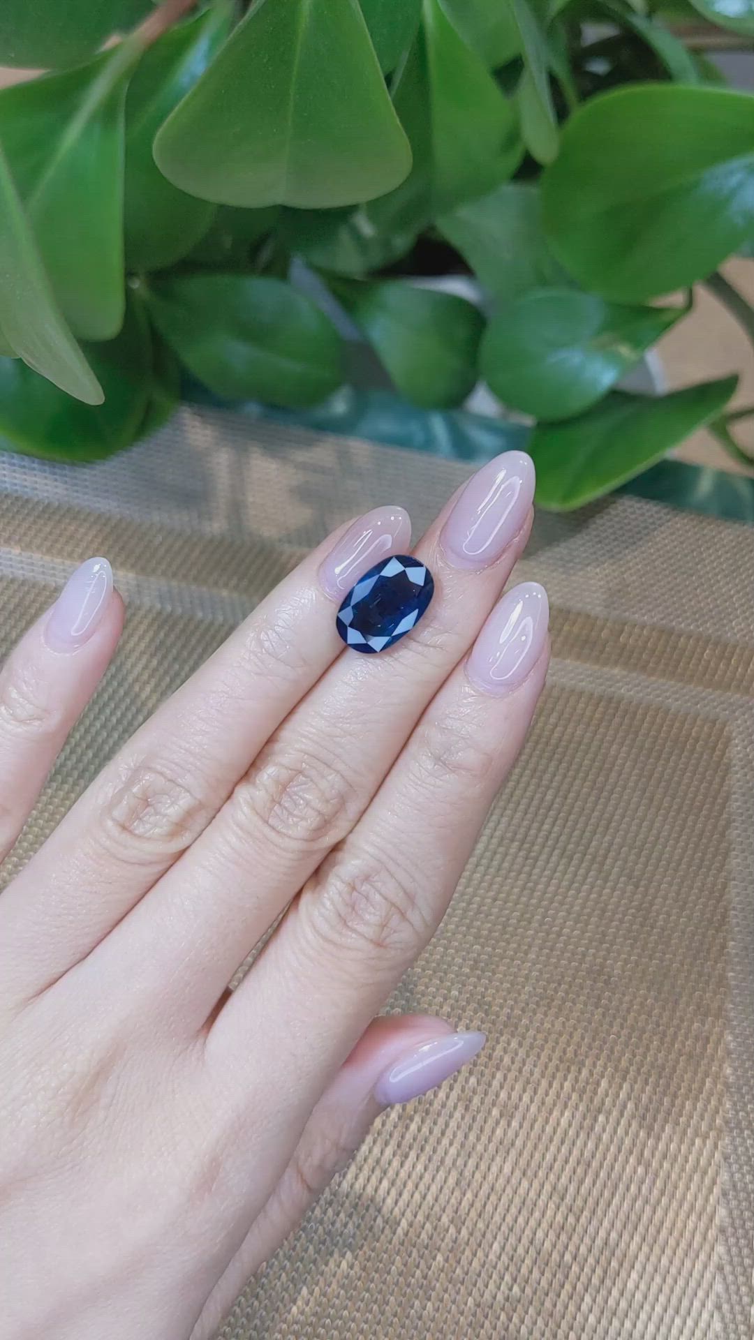 7.25 Ct. Blue Sapphire from Thailand Size Video