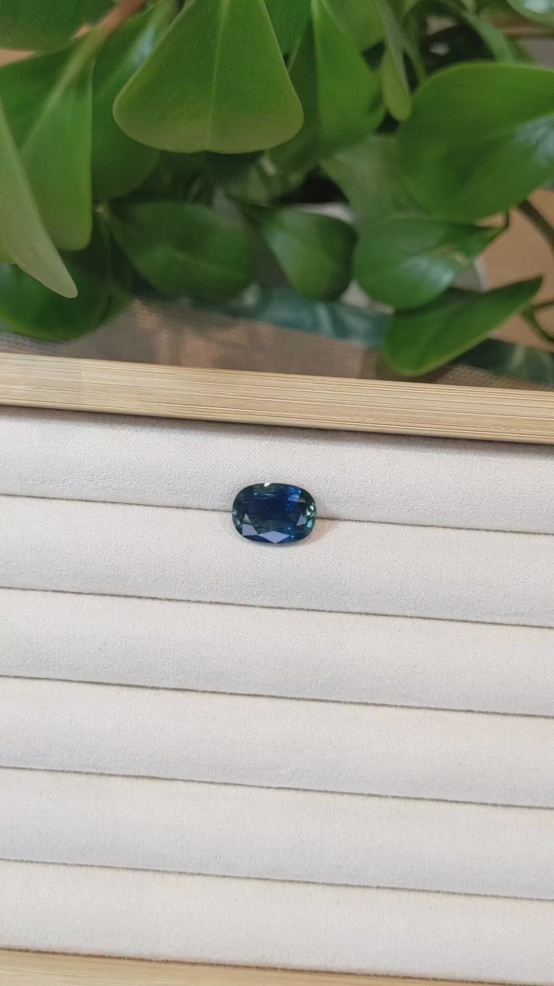 7.92 Ct. Greenish Blue Sapphire from Thailand Size Video