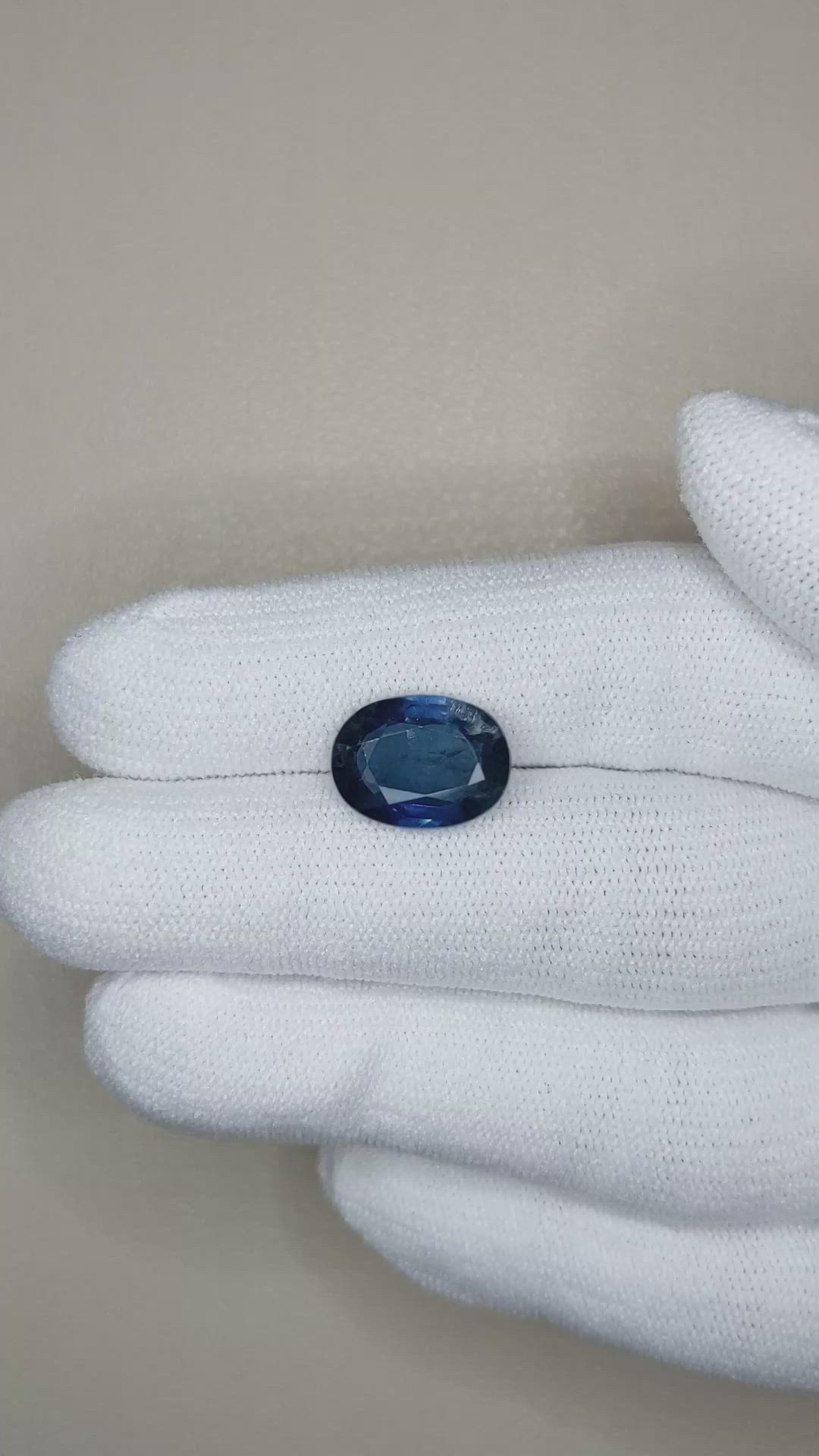 5.07 Ct. Blue Sapphire from Thailand Size Video