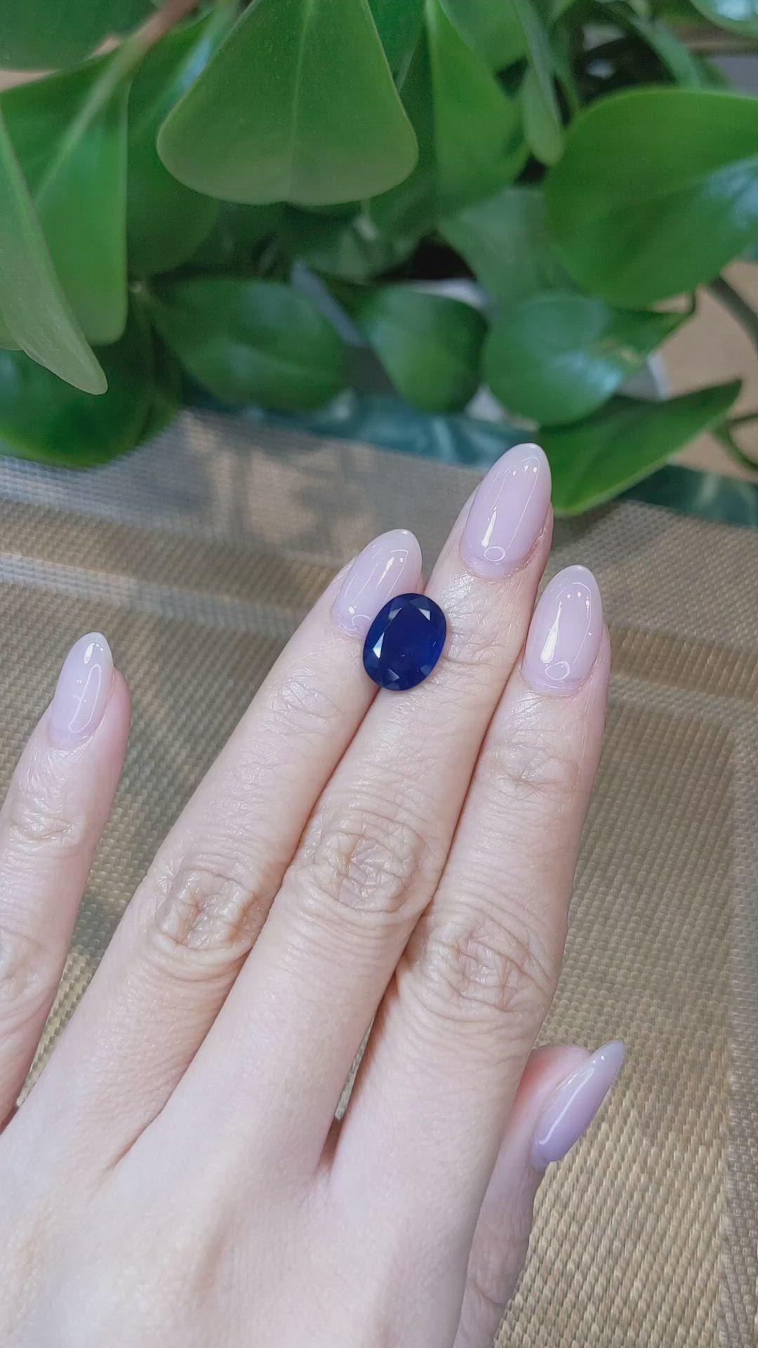 4.56 Ct. Blue Sapphire from Thailand Size Video