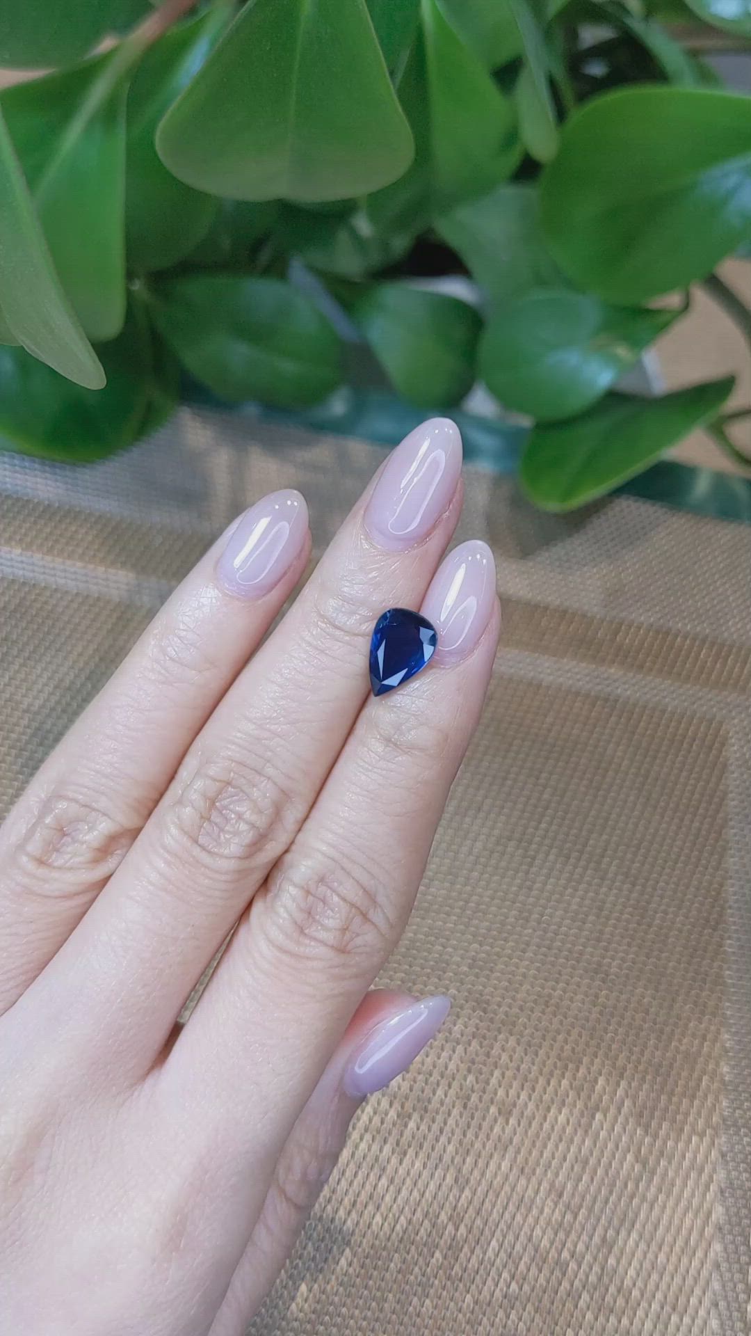 2.85 Ct. Blue Sapphire from Thailand Size Video