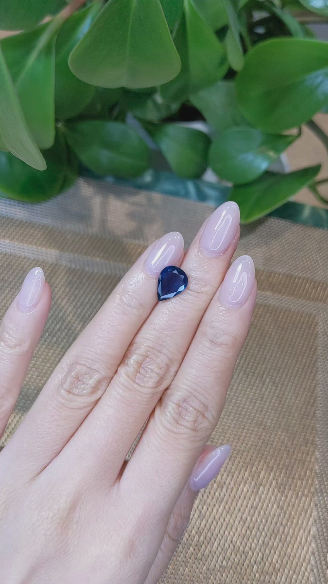 2.89 Ct. Blue Sapphire from Thailand Size Video