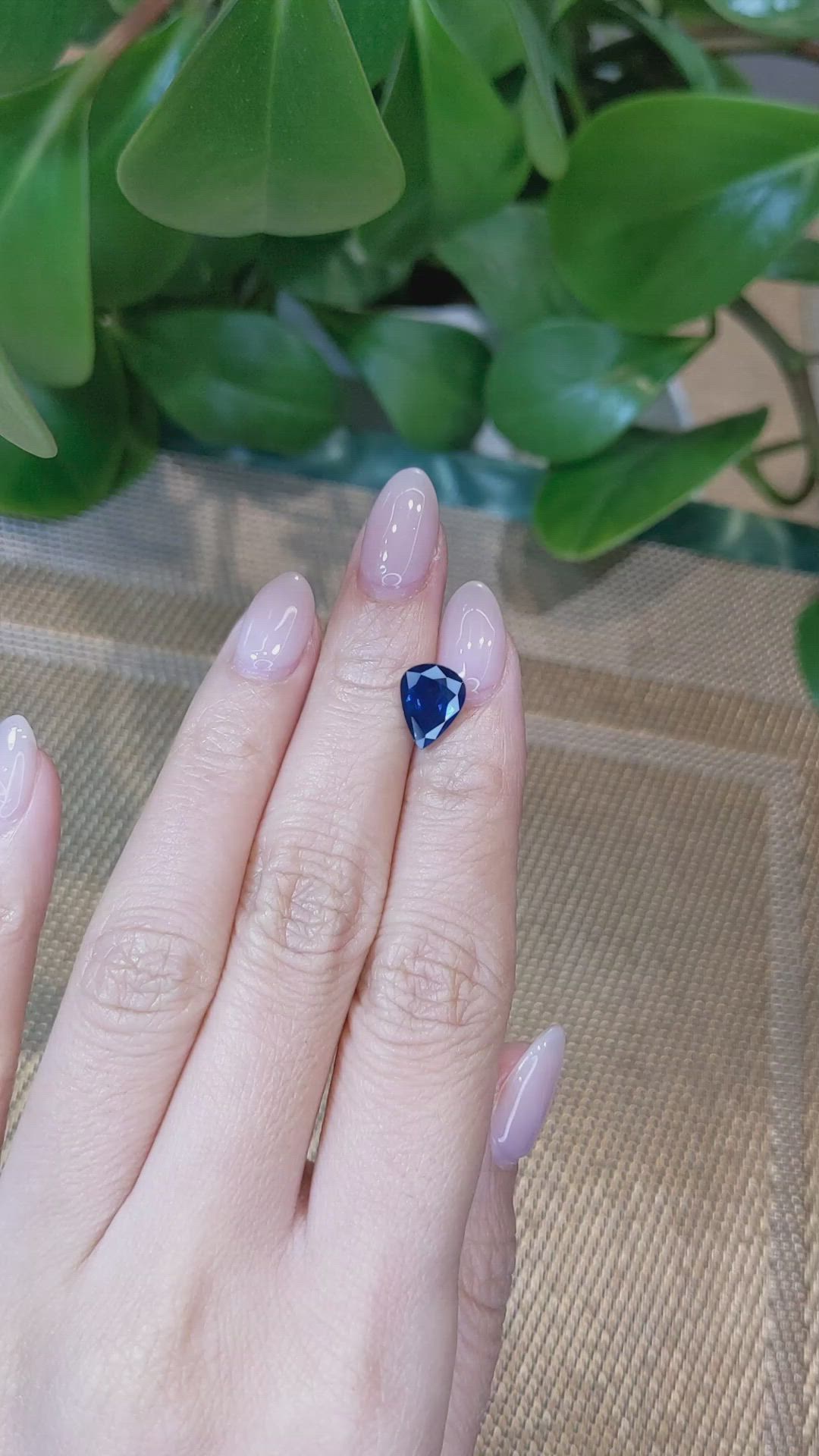 2.96 Ct. Blue Sapphire from Thailand Size Video