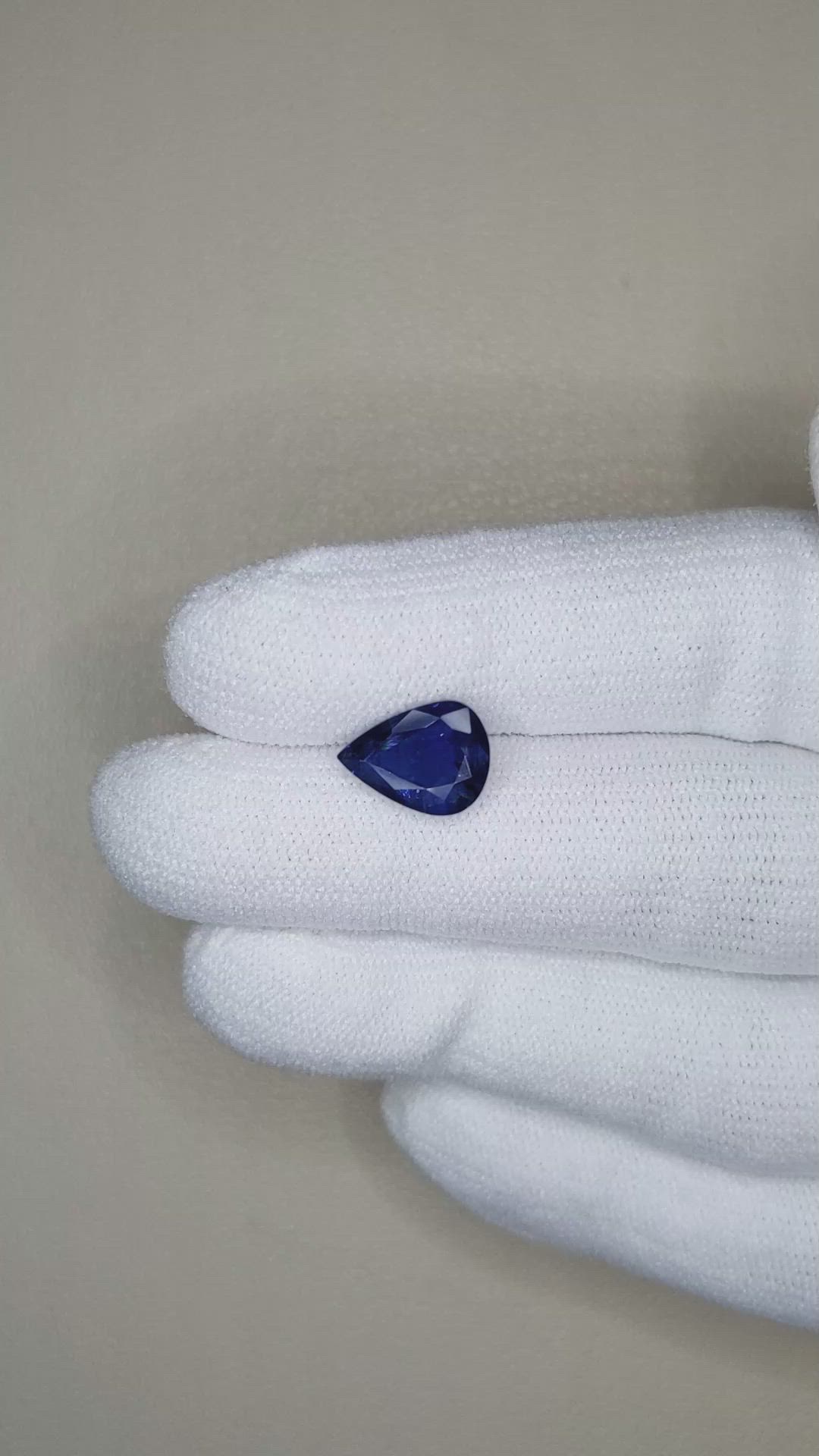 2.96 Ct. Blue Sapphire from Thailand Size Video