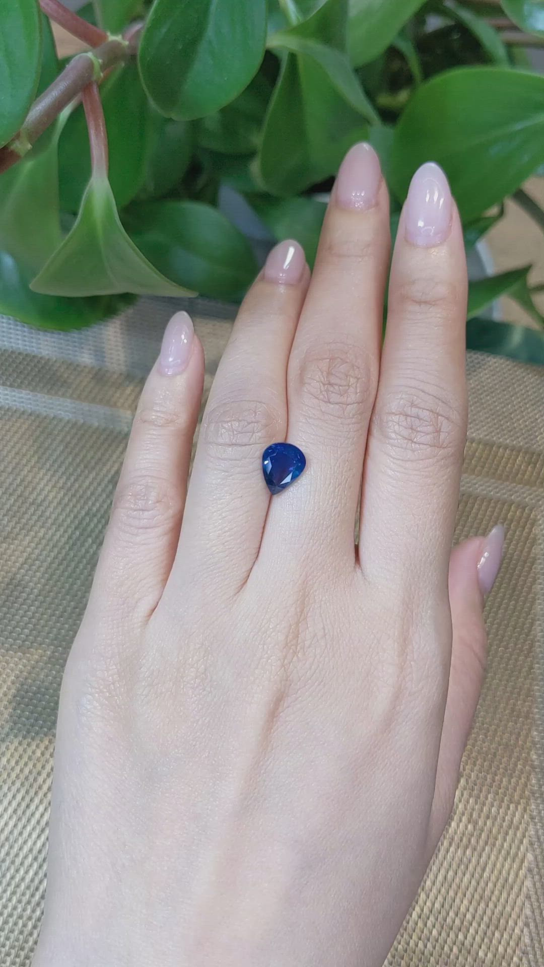 2.63 Ct. Blue Sapphire from Thailand Size Video