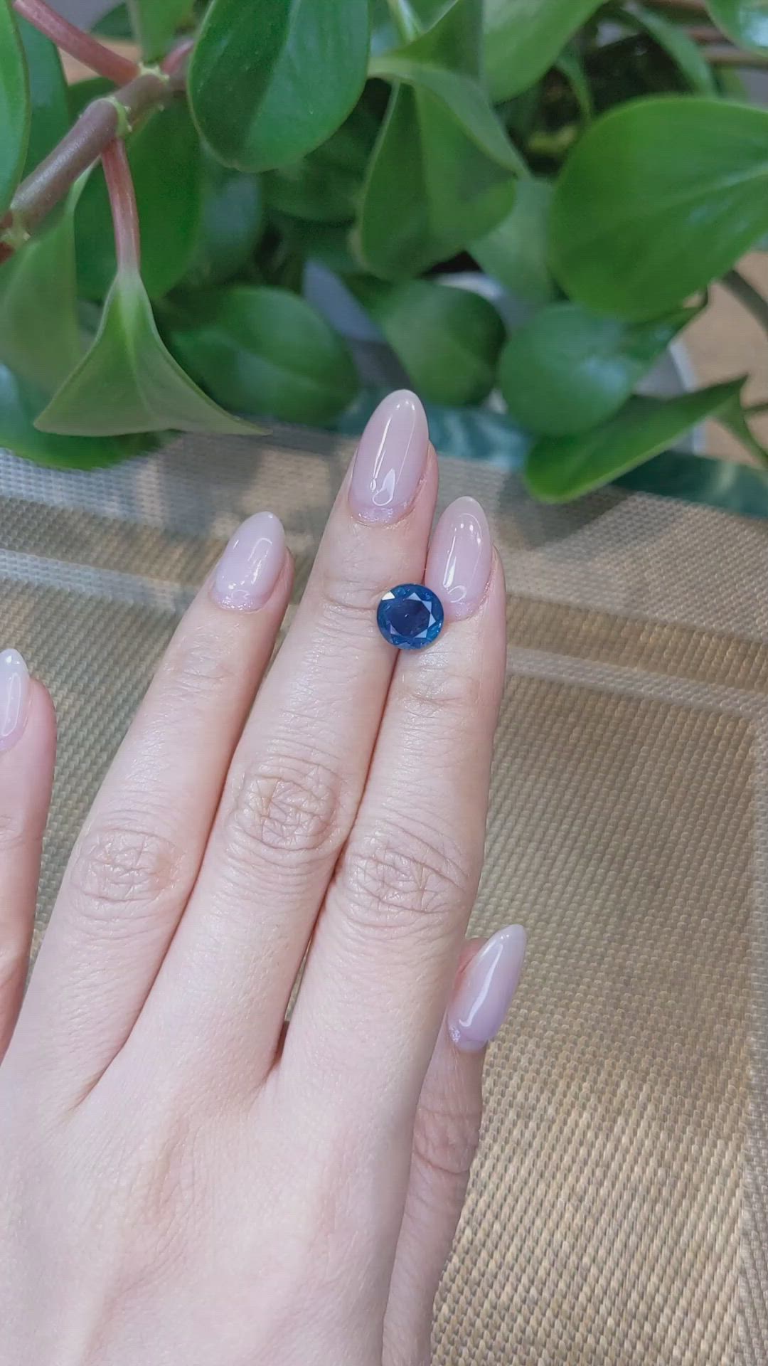 2.58 Ct. Blue Sapphire from Thailand Size Video