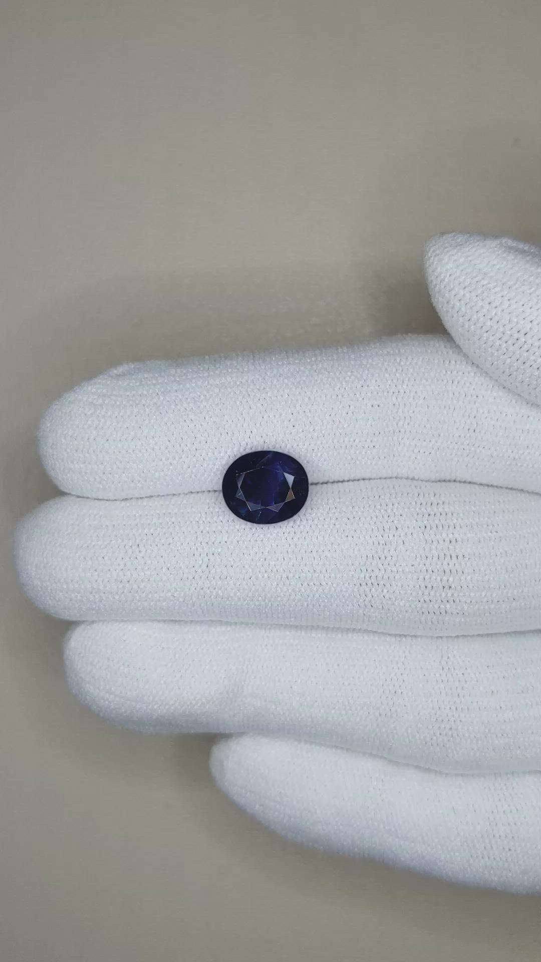 3.16 Ct. Blue Sapphire from Thailand Size Video