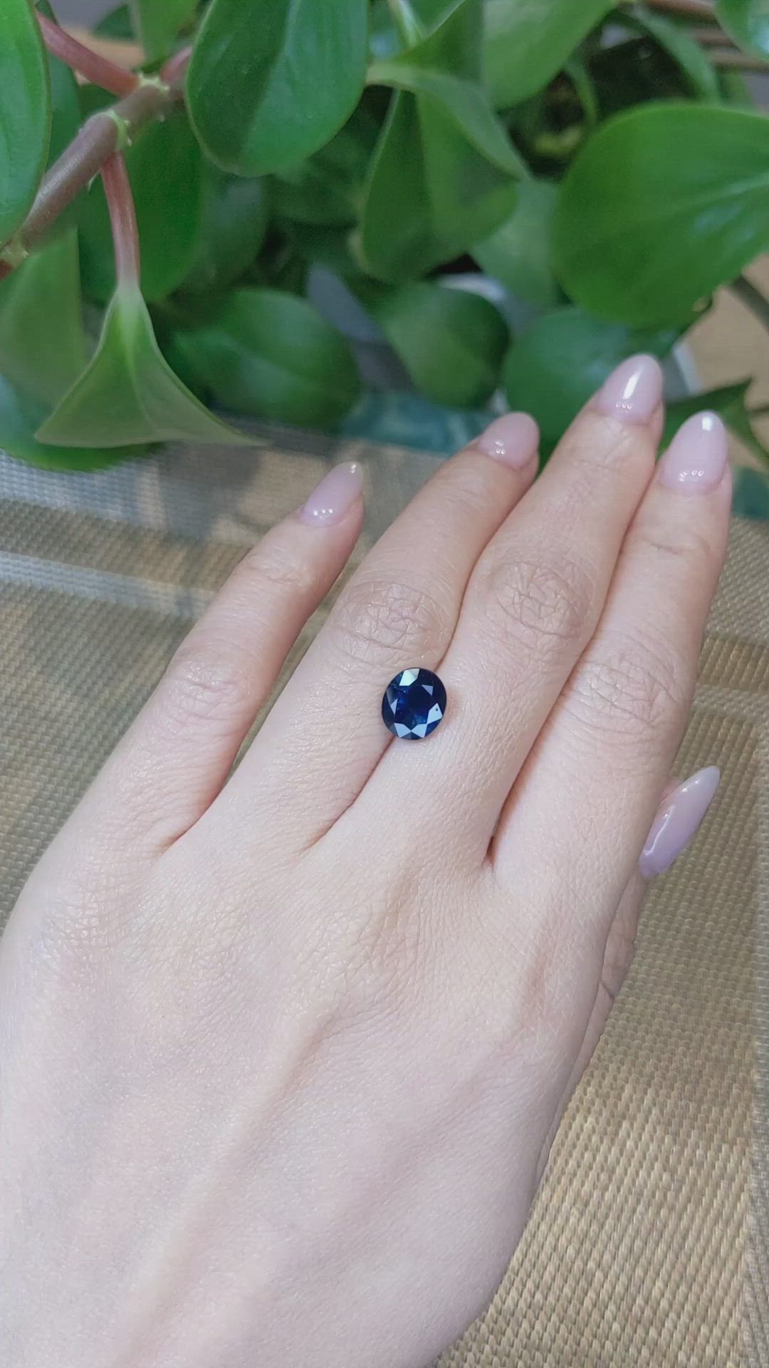 3.16 Ct. Blue Sapphire from Thailand Size Video