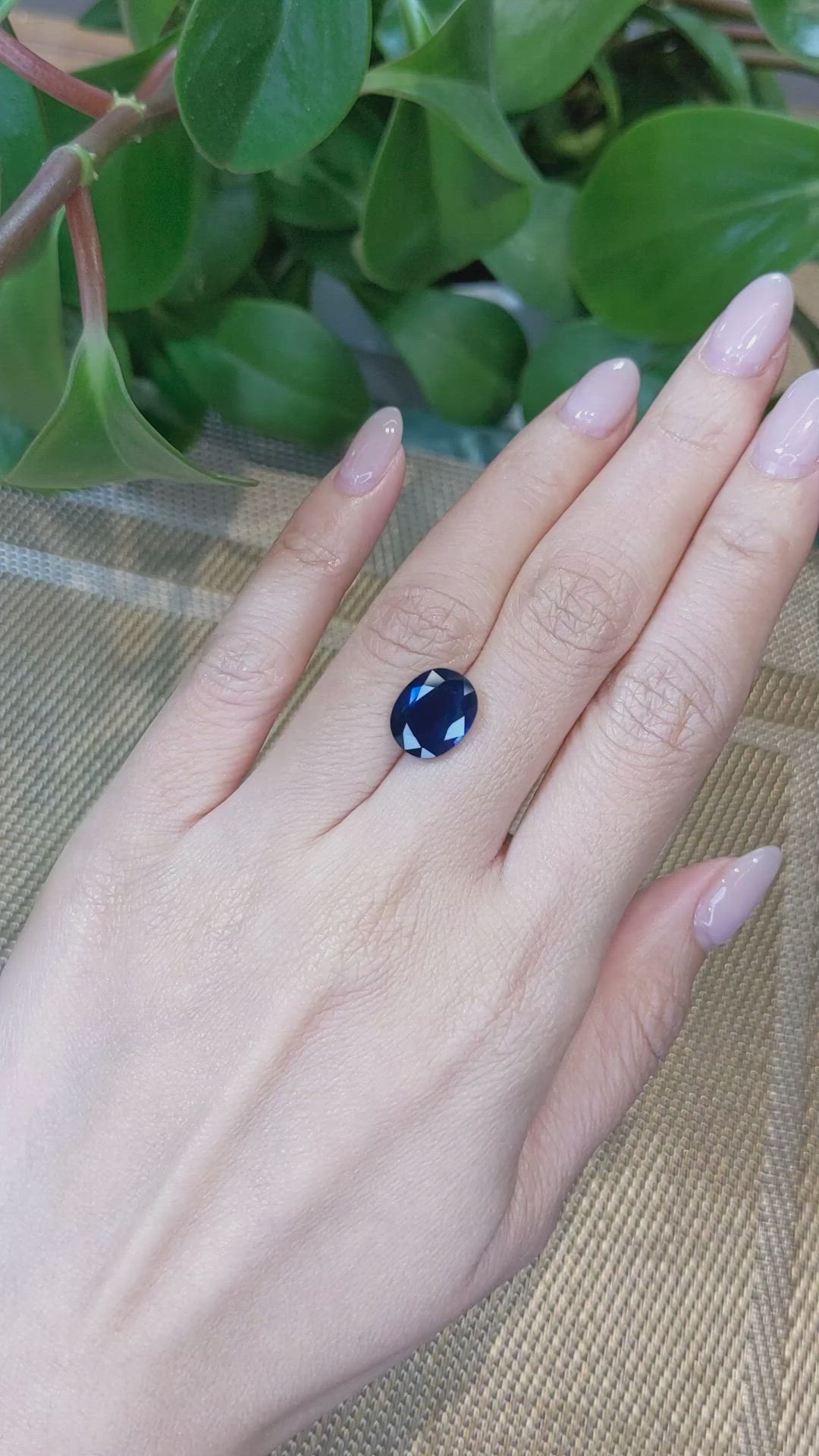 5.42 Ct. Blue Sapphire from Thailand Size Video