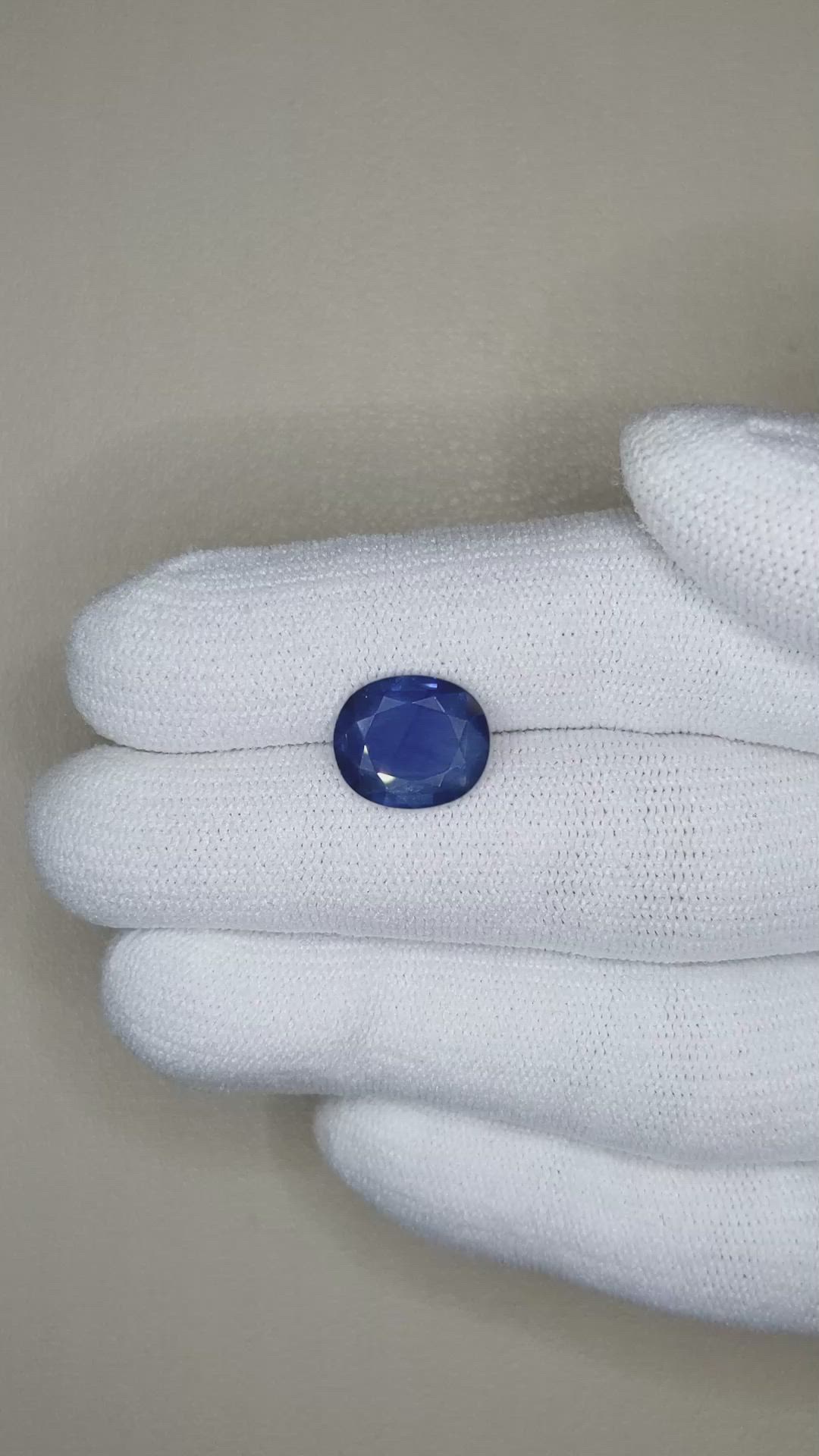 3.60 Ct. Blue Sapphire from Thailand Size Video
