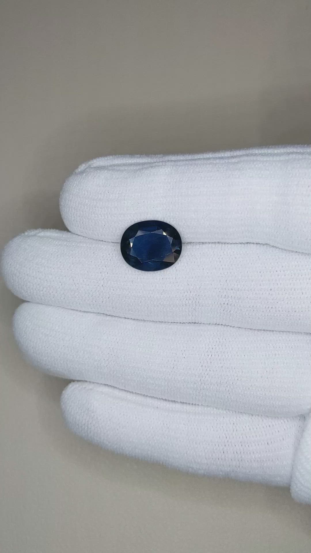 4.64 Ct. Blue Sapphire from Madagascar Size Video