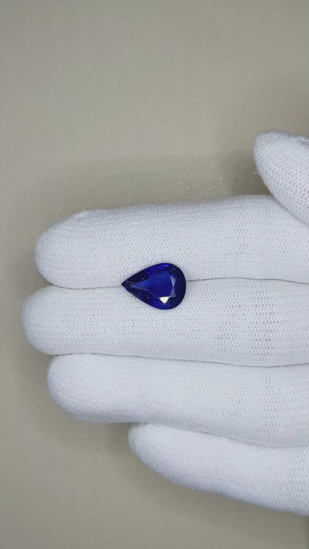 3.52 Ct. Blue Sapphire from Madagascar Size Video