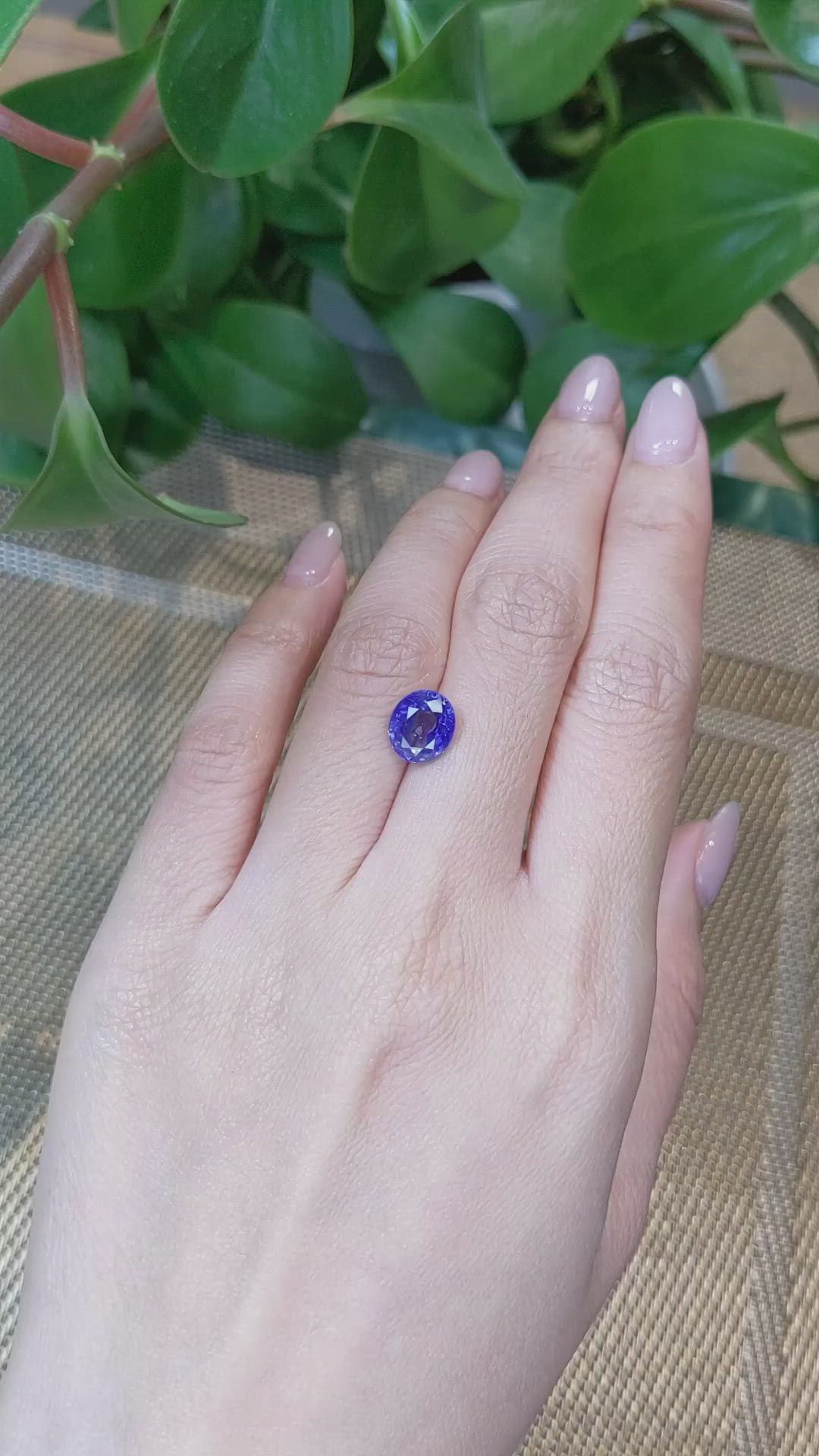 3.47 Ct. Blue Sapphire from Madagascar Size Video