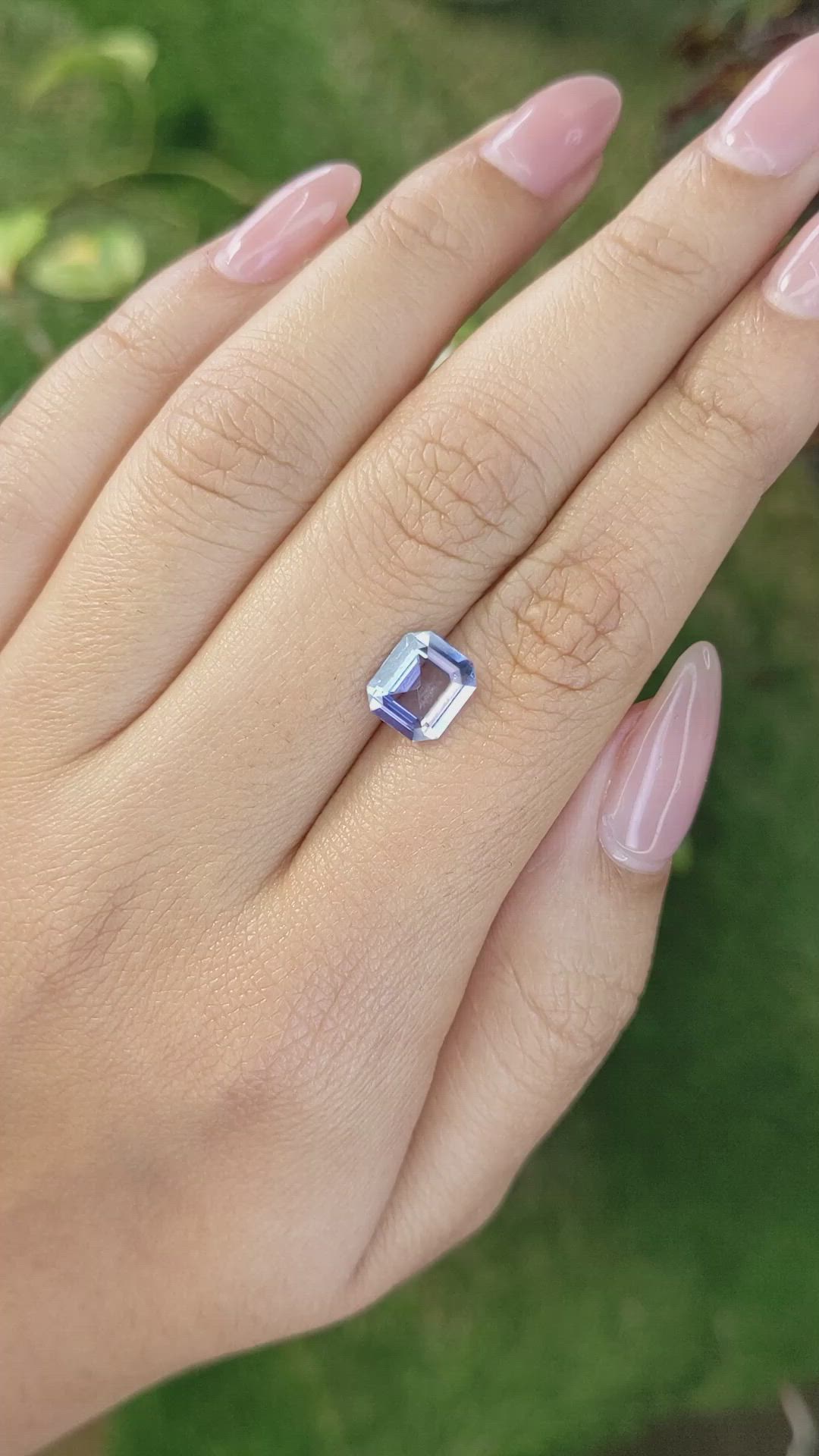 2.08 Ct. Blue Sapphire from Ceylon (Sri Lanka) Size Video