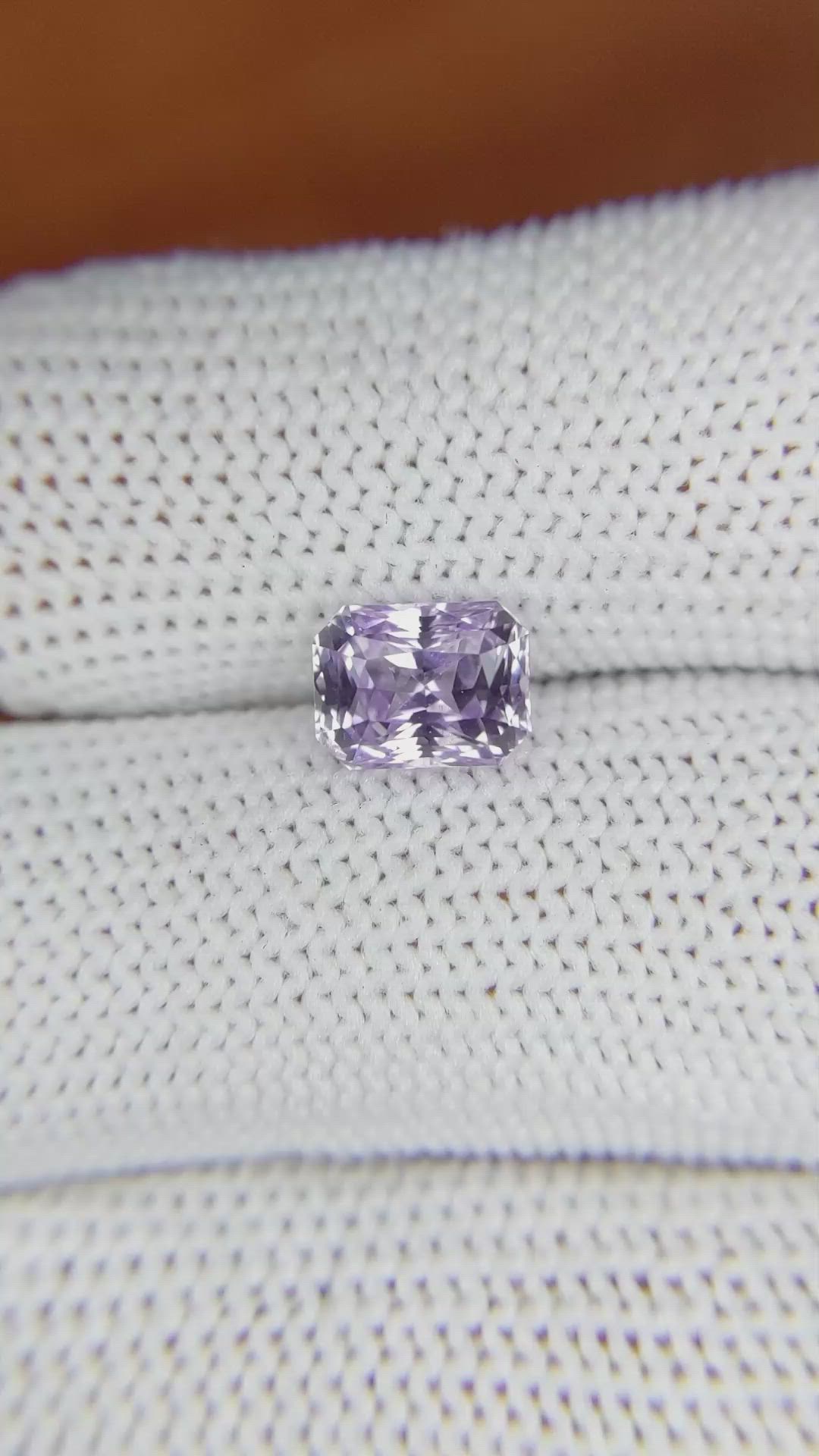 2.07 Ct. Violet Sapphire from Ceylon (Sri Lanka) Size Video