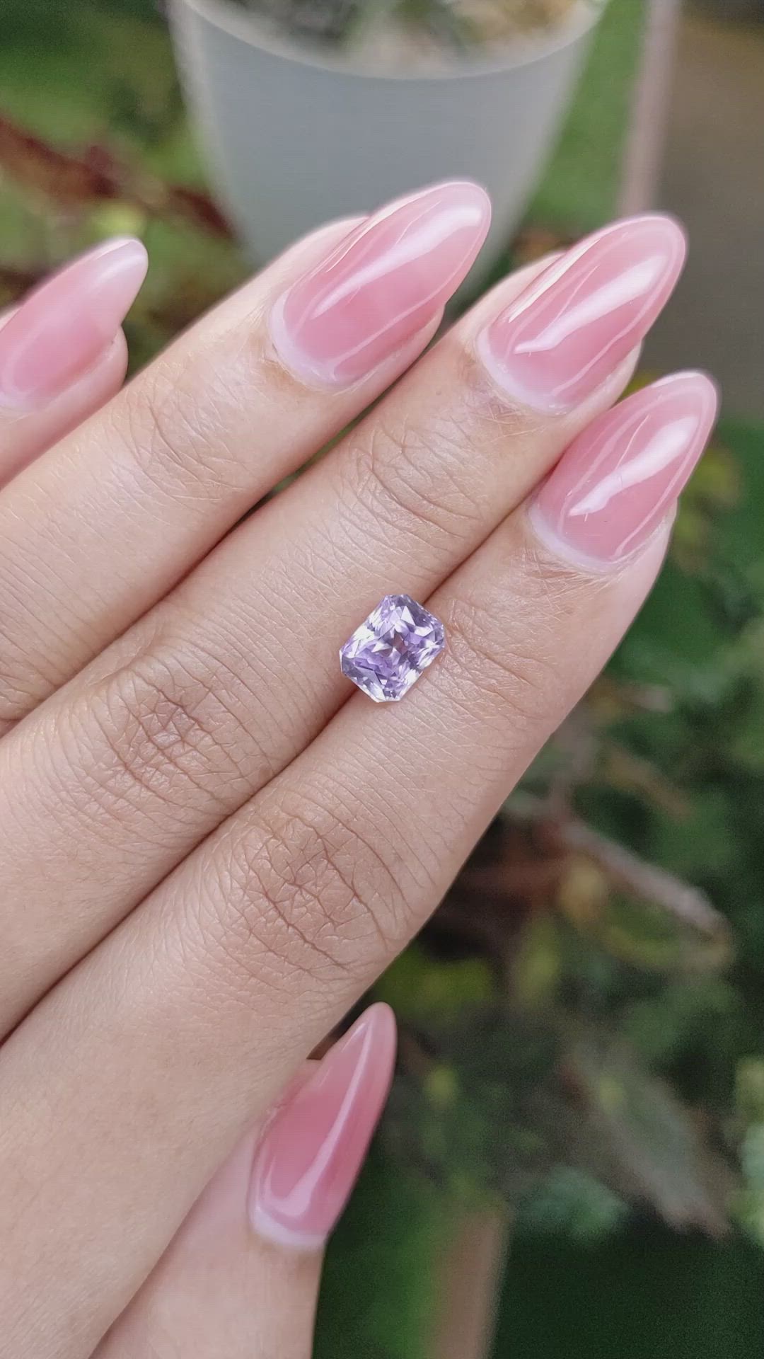 2.07 Ct. Violet Sapphire from Ceylon (Sri Lanka) Size Video