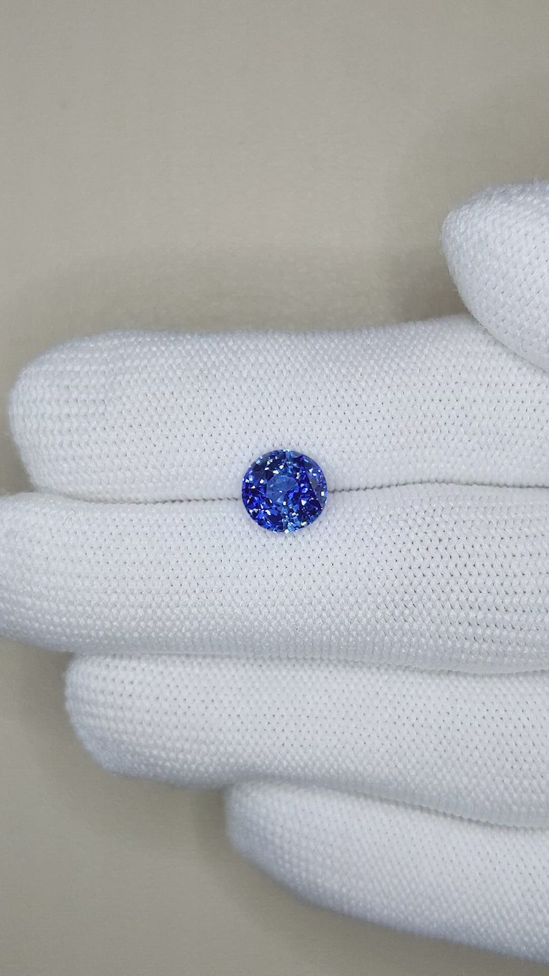 2.55 Ct. Blue Sapphire from Ceylon (Sri Lanka) Size Video