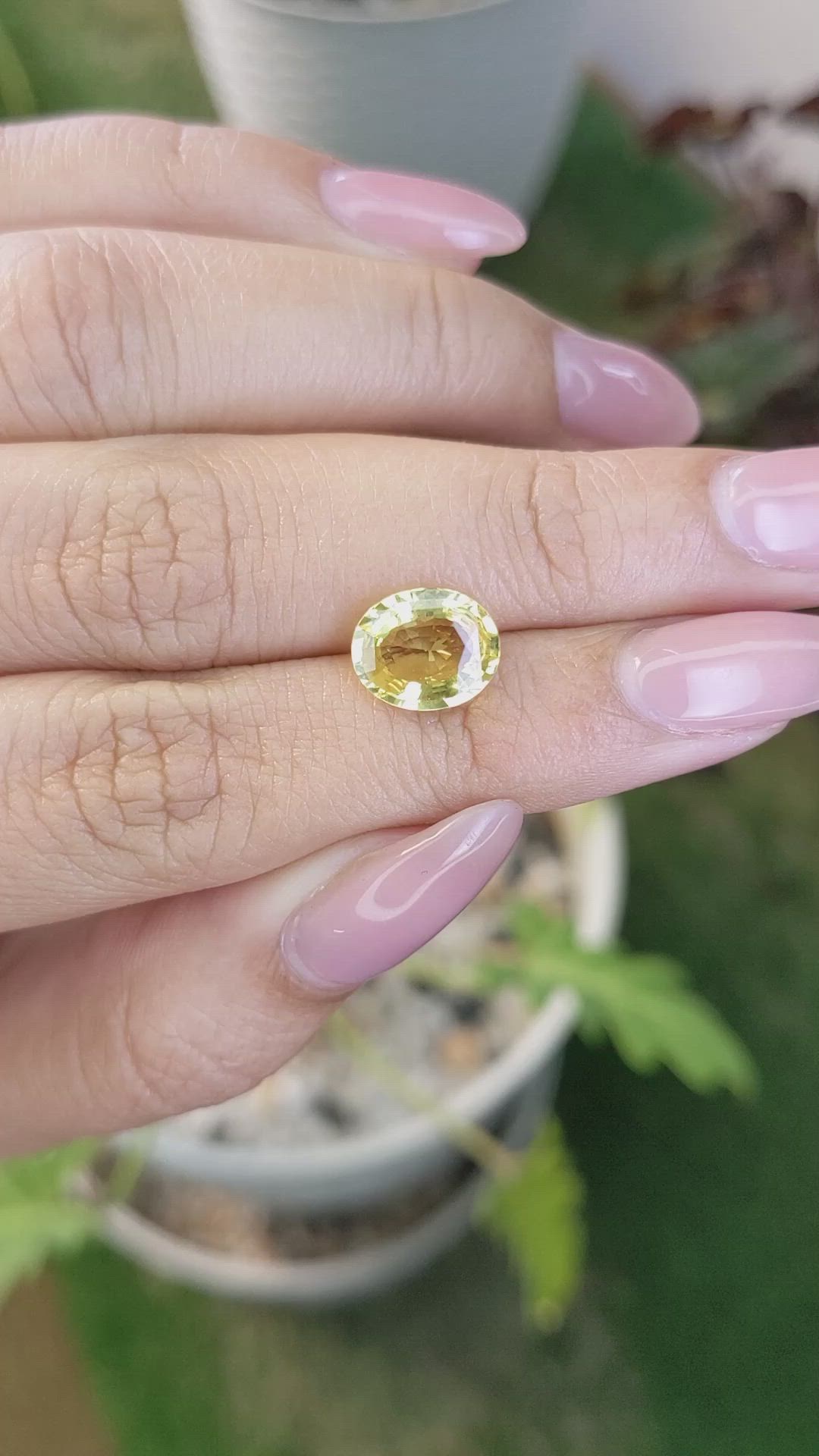 2.65 Ct. Yellow Sapphire from Ceylon (Sri Lanka) Size Video