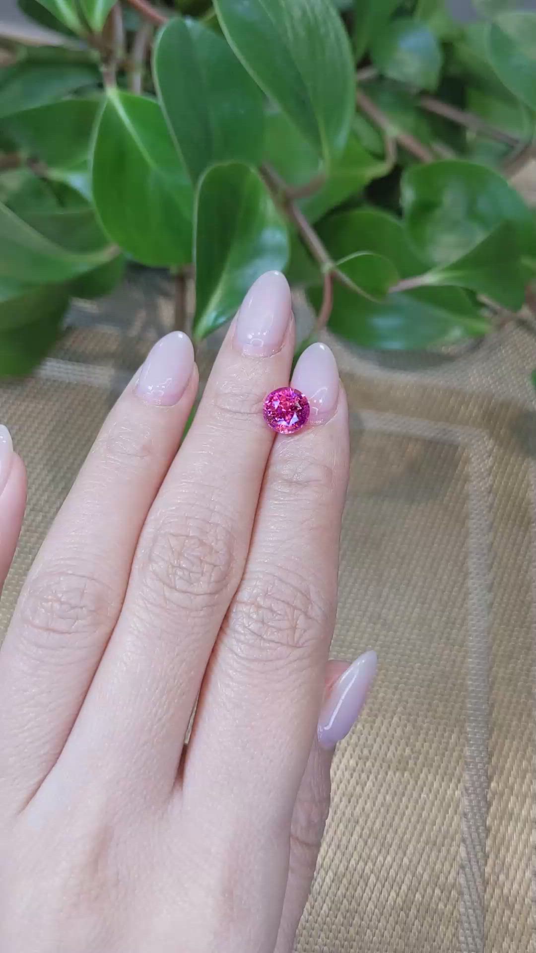 3.03 Ct. Pink Sapphire from Ceylon (Sri Lanka) Size Video