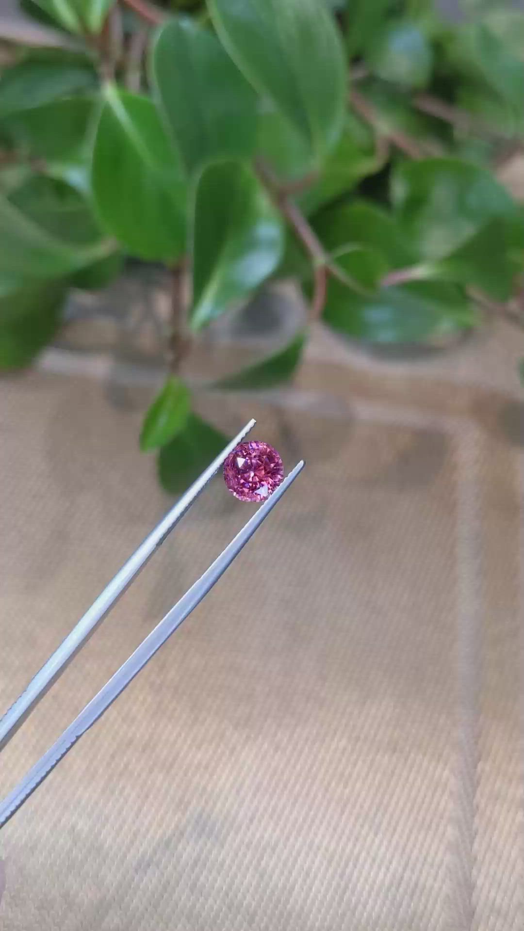 3.03 Ct. Pink Sapphire from Ceylon (Sri Lanka) Size Video