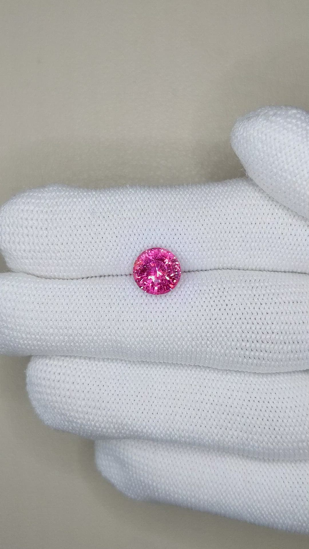 3.03 Ct. Pink Sapphire from Ceylon (Sri Lanka) Size Video