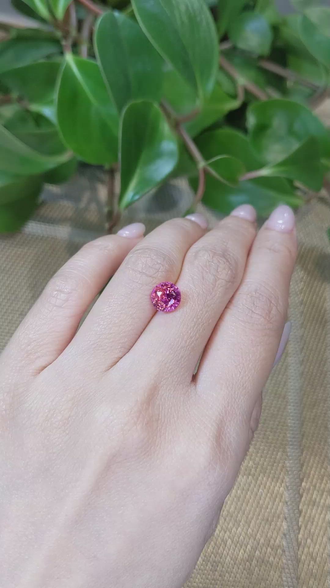 3.03 Ct. Pink Sapphire from Madagascar Size Video