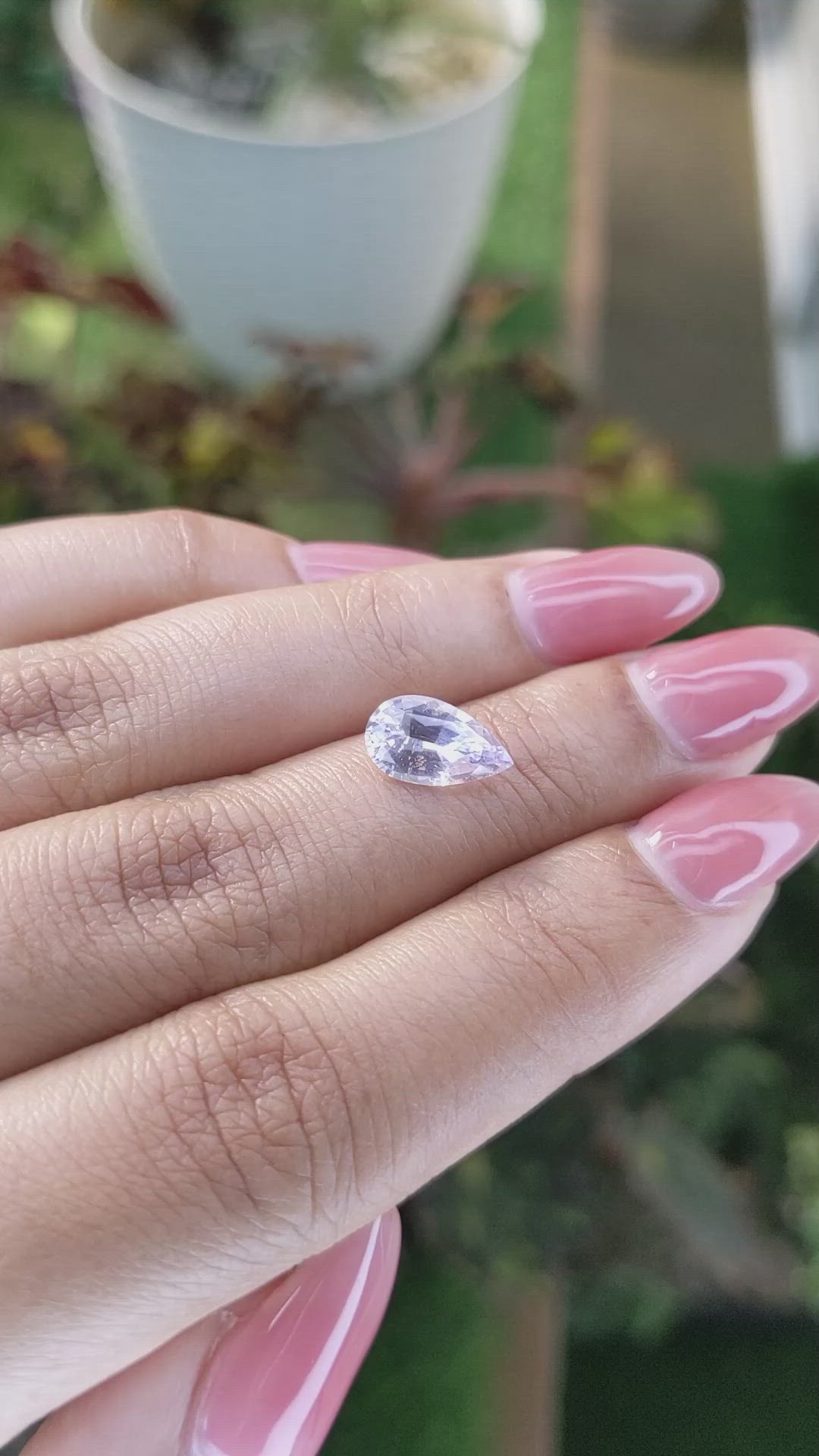 1.87 Ct. Violet Sapphire from Ceylon (Sri Lanka) Size Video