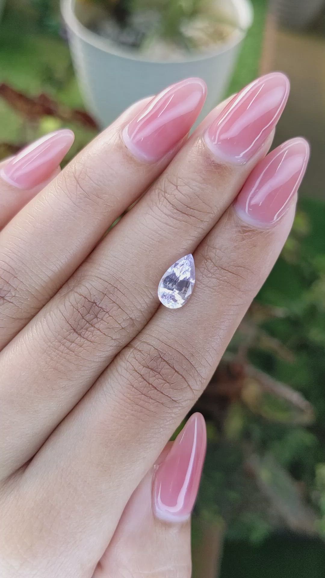 1.87 Ct. Violet Sapphire from Ceylon (Sri Lanka) Size Video