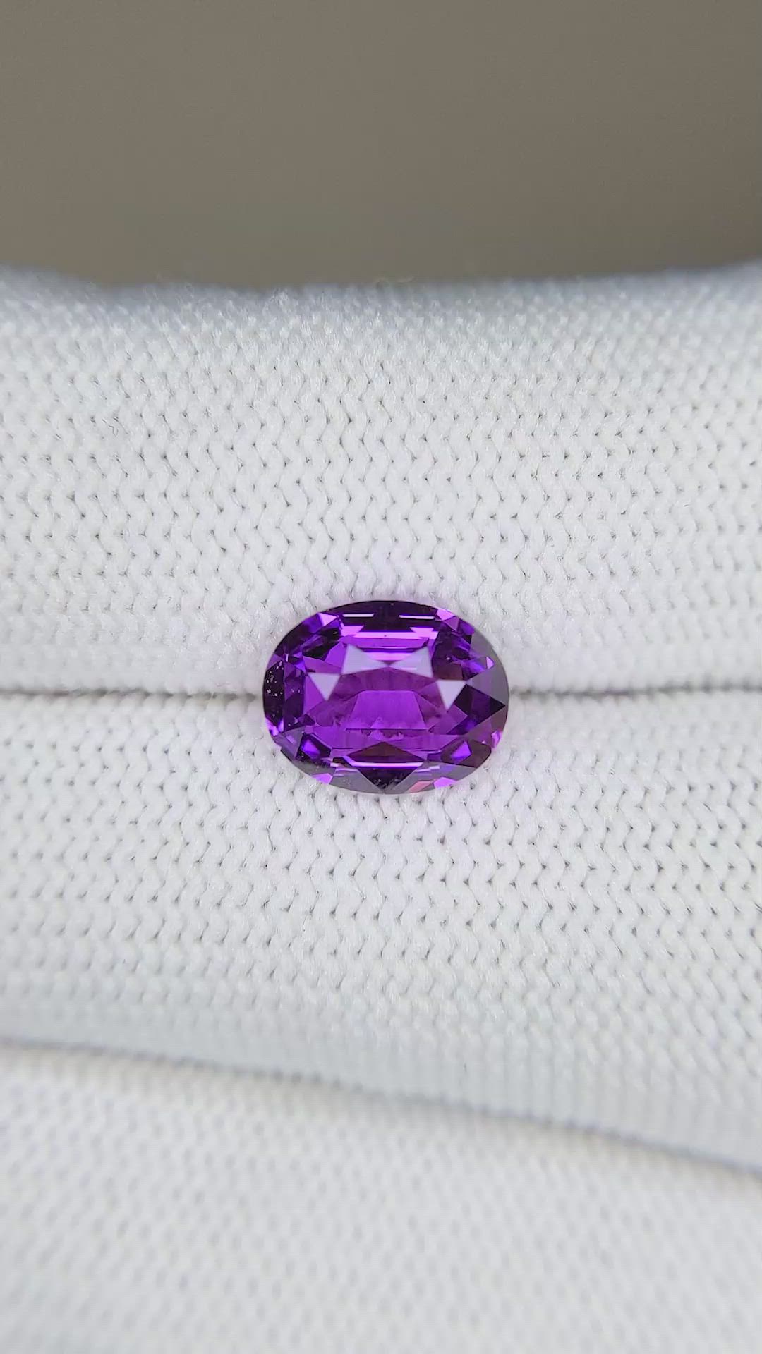 2.12 Ct. Purple Sapphire from Ceylon (Sri Lanka) Size Video
