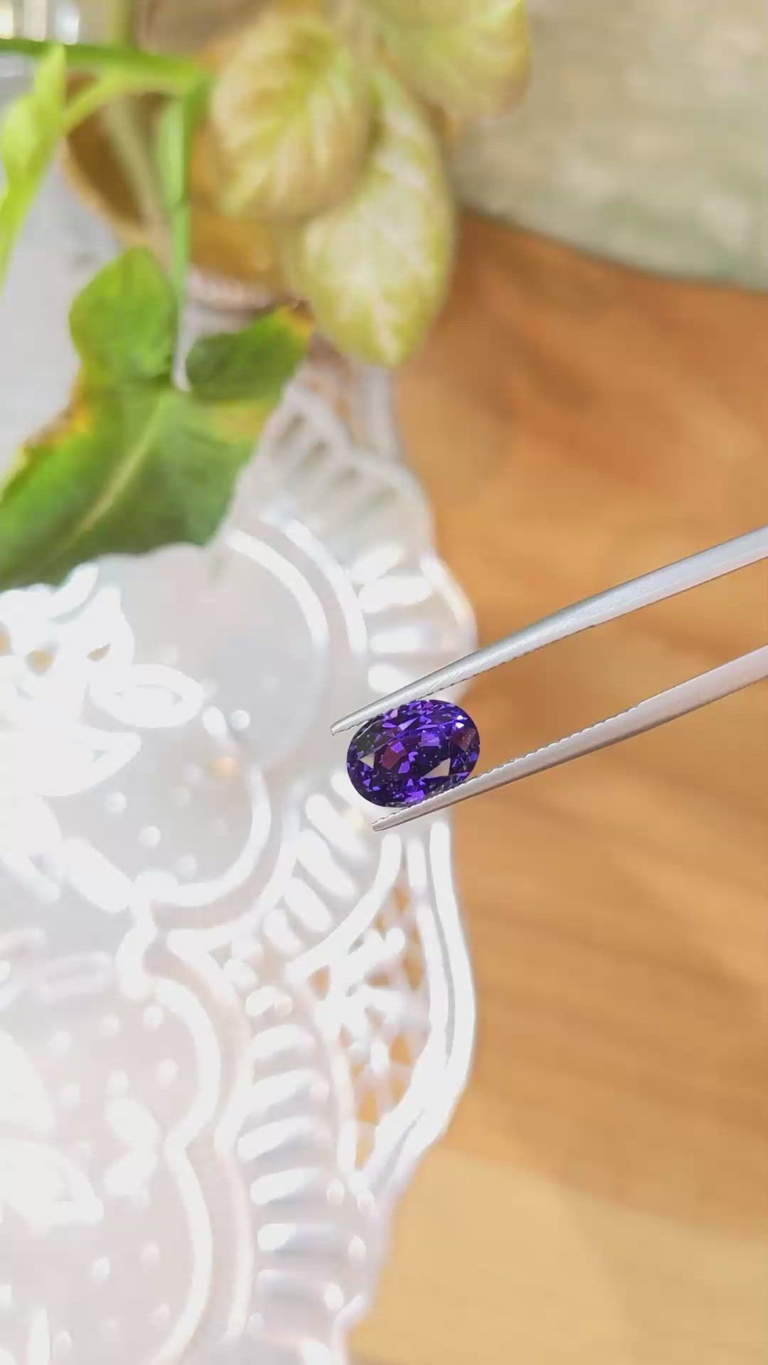 3.55 Ct. Purple Sapphire from Ceylon (Sri Lanka) Size Video