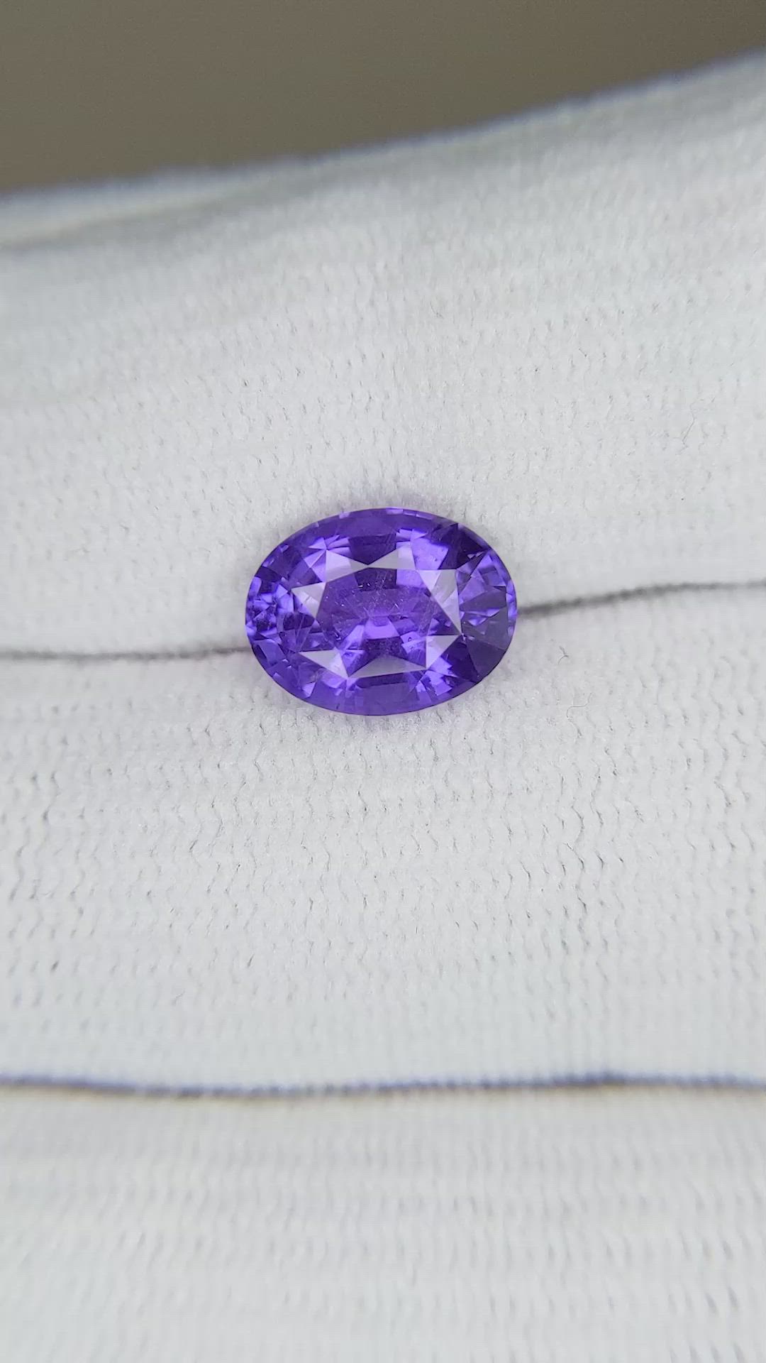 3.13 Ct. Purple Sapphire from Ceylon (Sri Lanka) Size Video