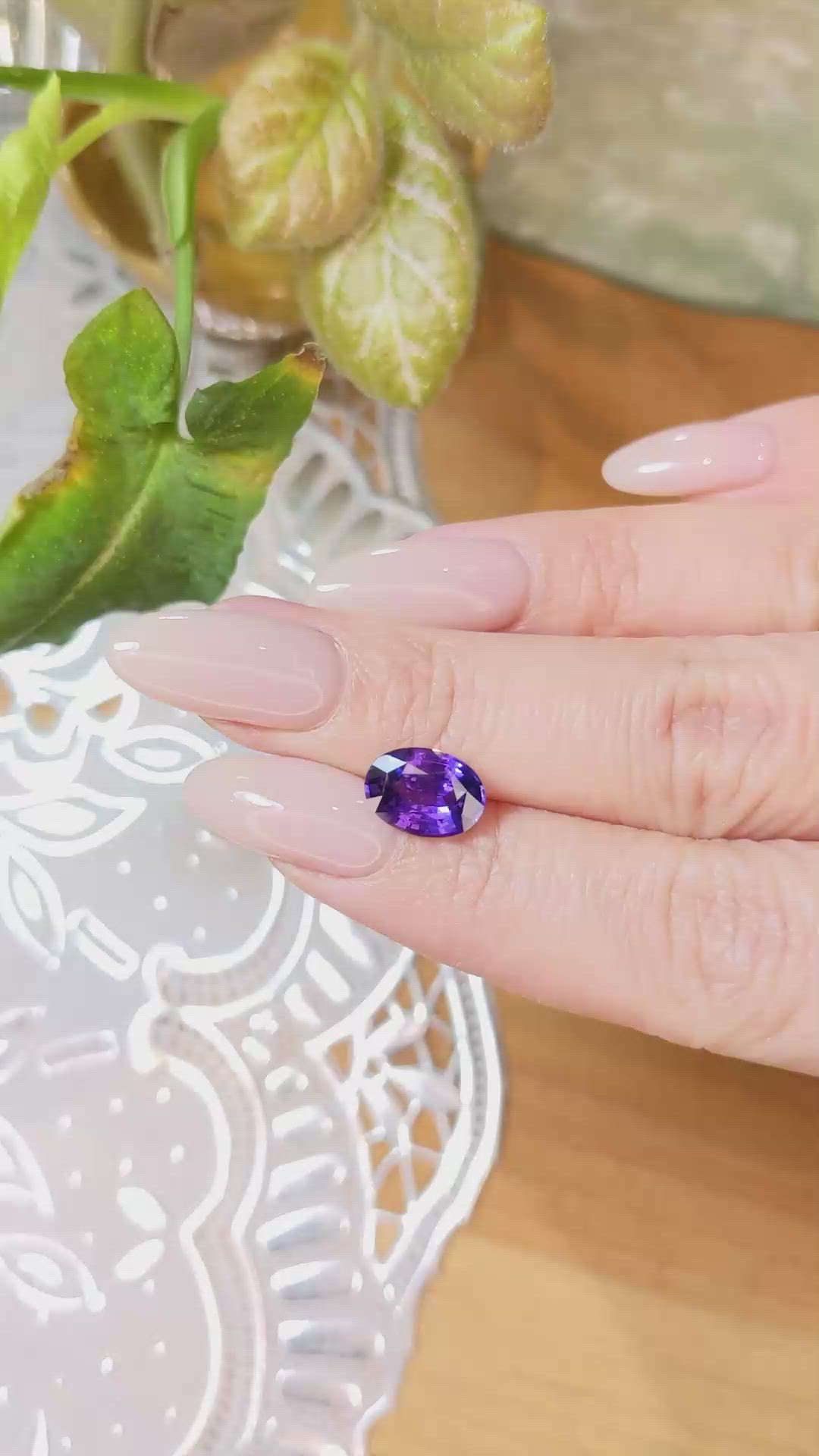 3.02 Ct. Purple Sapphire from Ceylon (Sri Lanka) Size Video