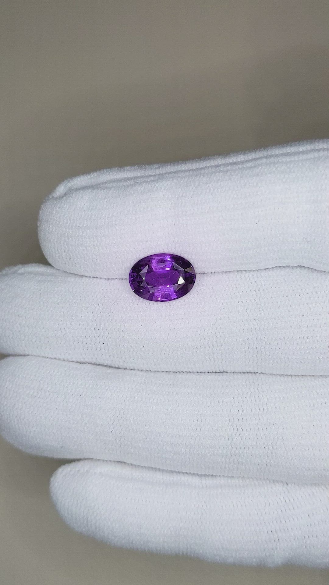3.02 Ct. Purple Sapphire from Ceylon (Sri Lanka) Size Video