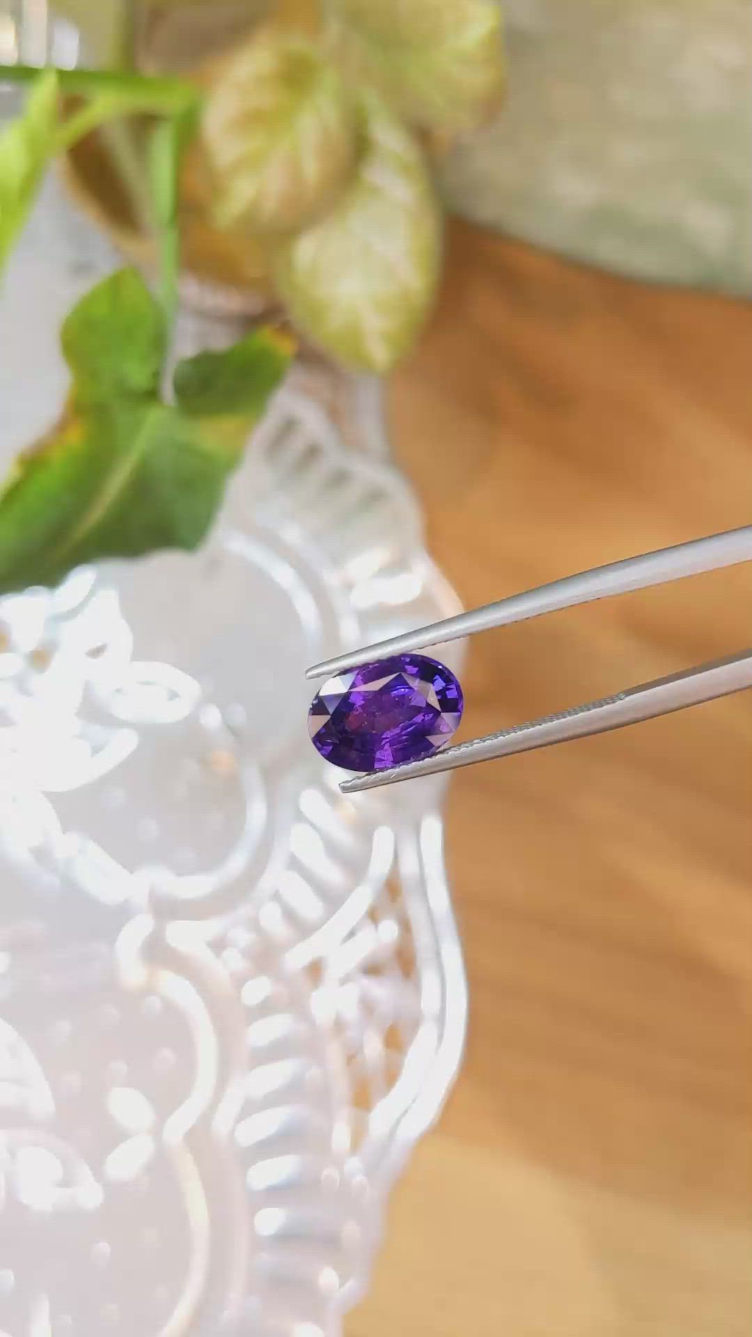 3.02 Ct. Purple Sapphire from Ceylon (Sri Lanka) Size Video
