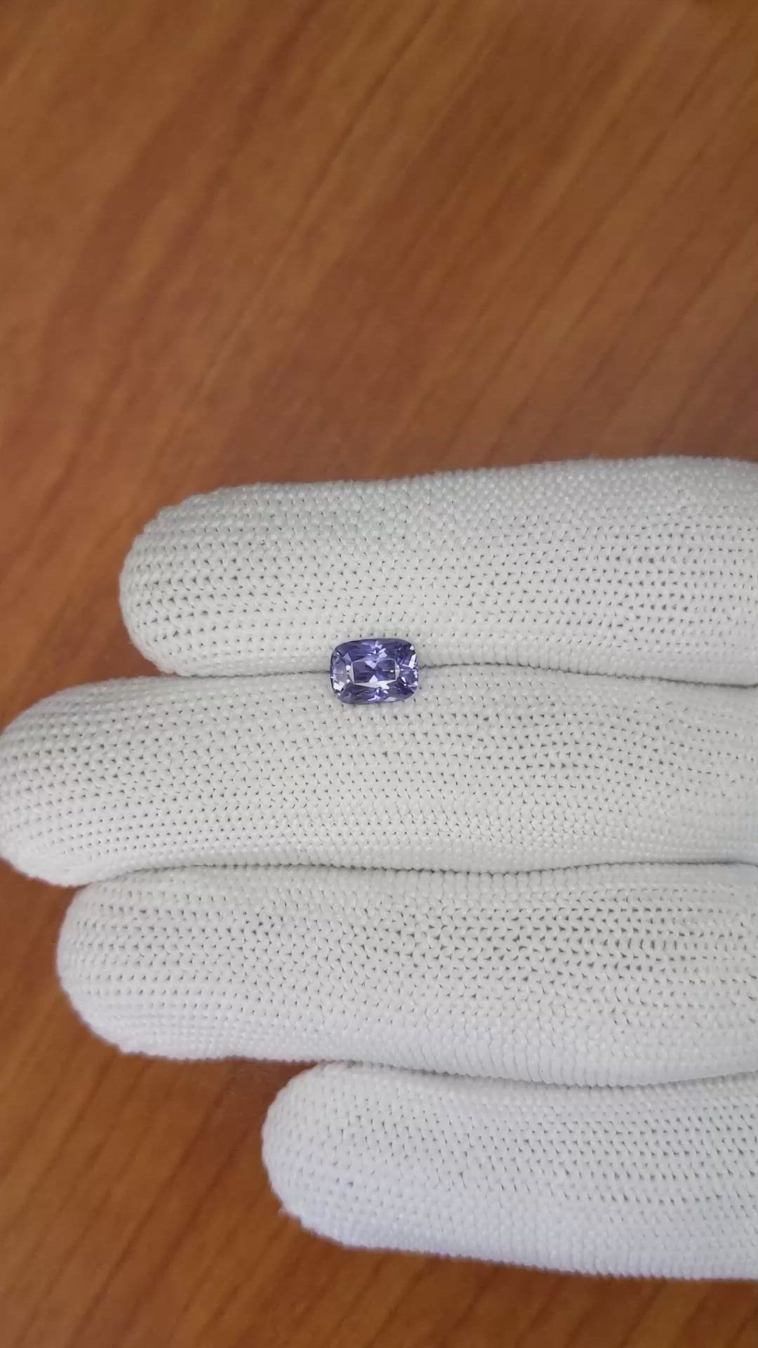 1.30 Ct. Violet Sapphire from Ceylon (Sri Lanka) Size Video