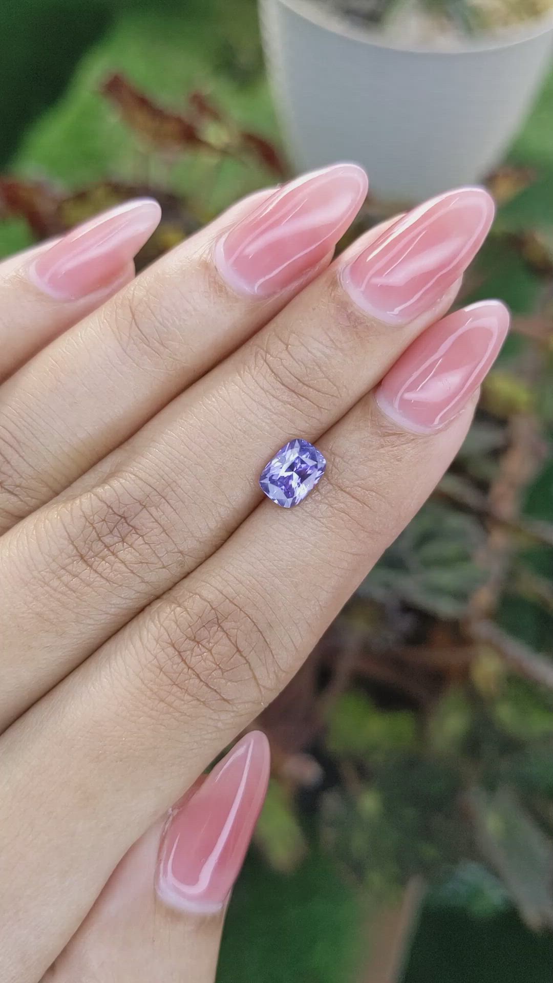 1.30 Ct. Violet Sapphire from Ceylon (Sri Lanka) Size Video