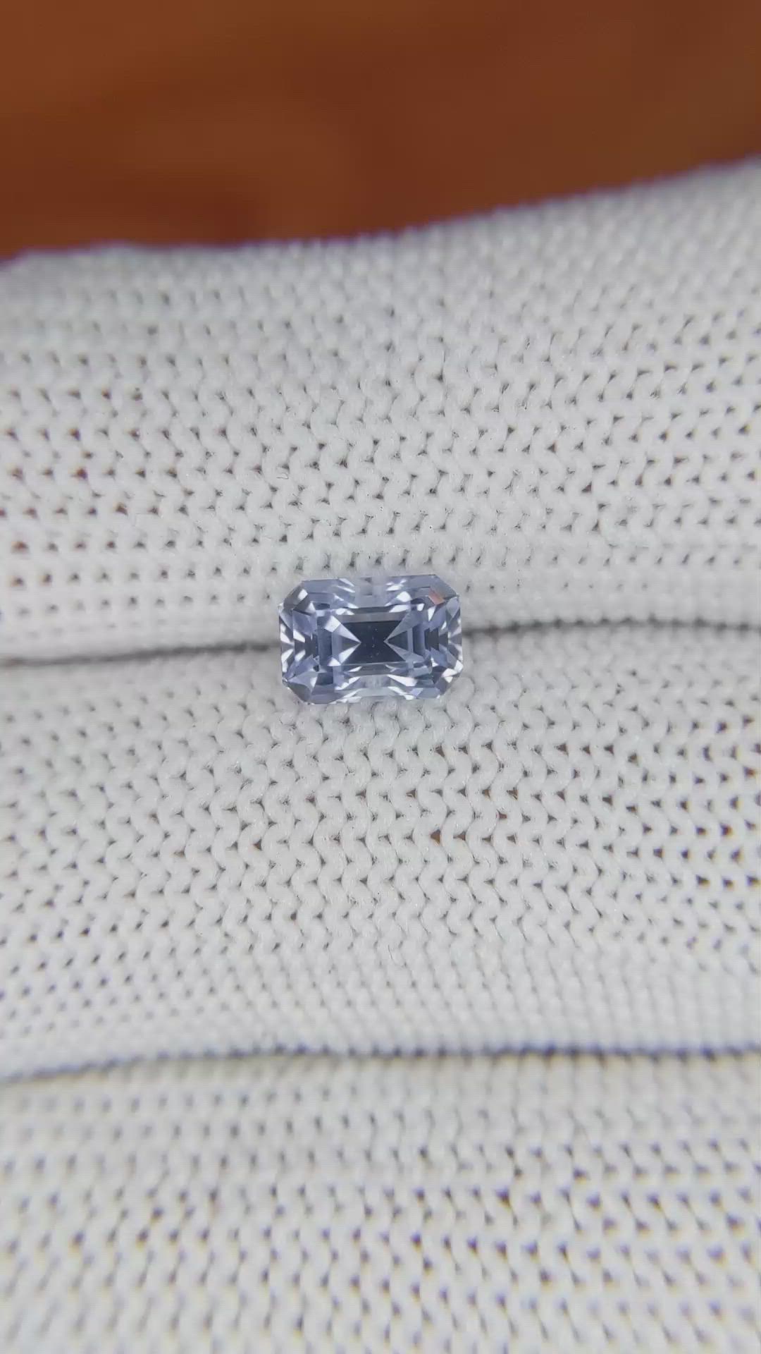 1.59 Ct. Blue Sapphire from Ceylon (Sri Lanka) Size Video